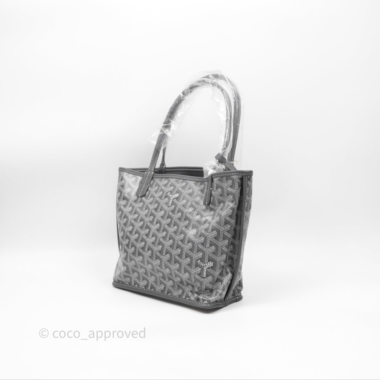 Goyard Anjou Mini Bag Goyardine Canvas Grey