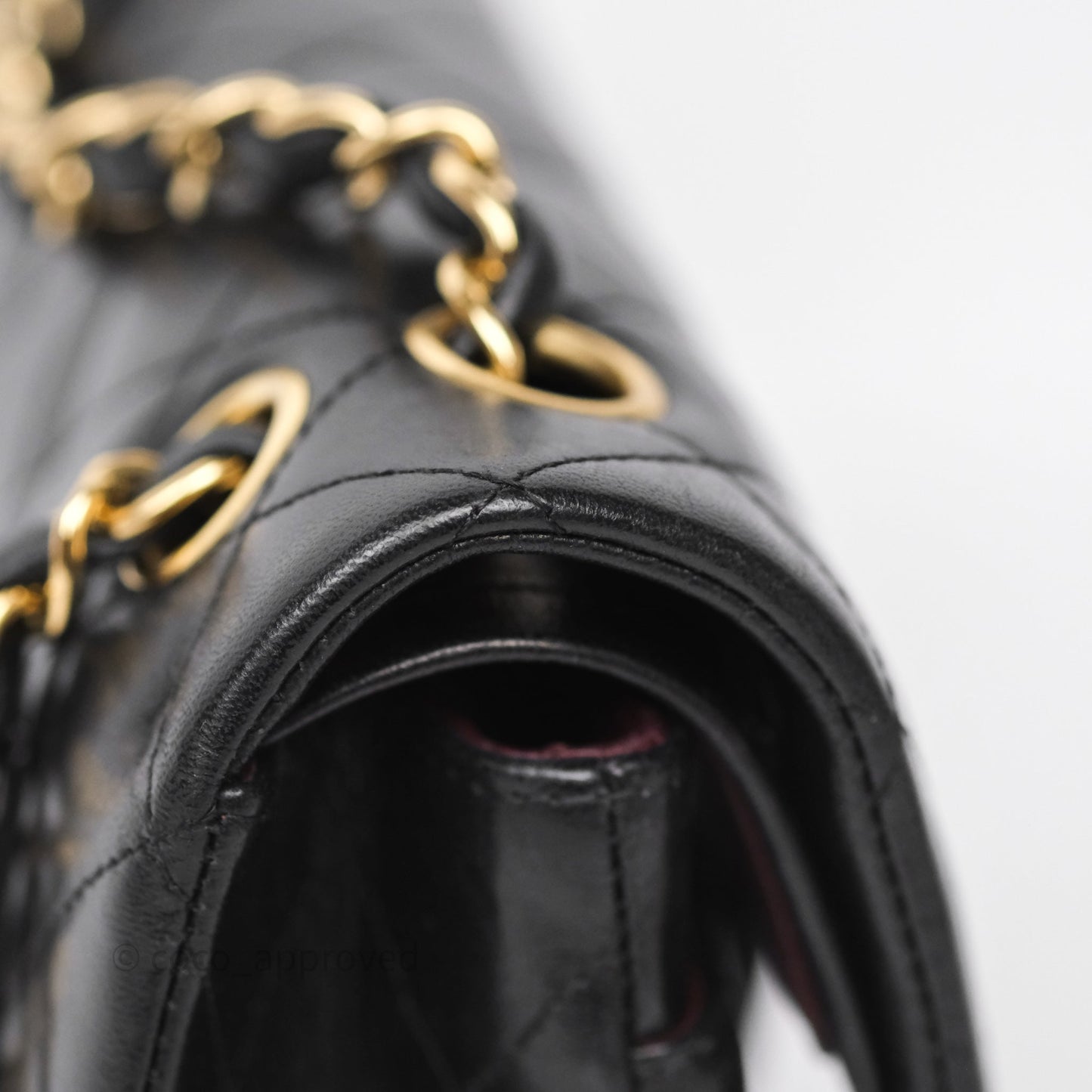 Chanel Small Classic Flap Quilted Black Lambskin Gold Hardware