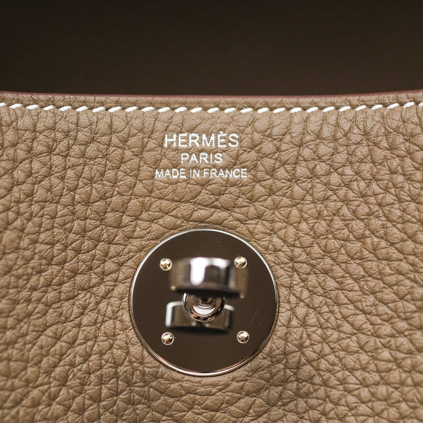 Hermès Lindy 26 Etoupe 18 Clemence Palladium Hardware
