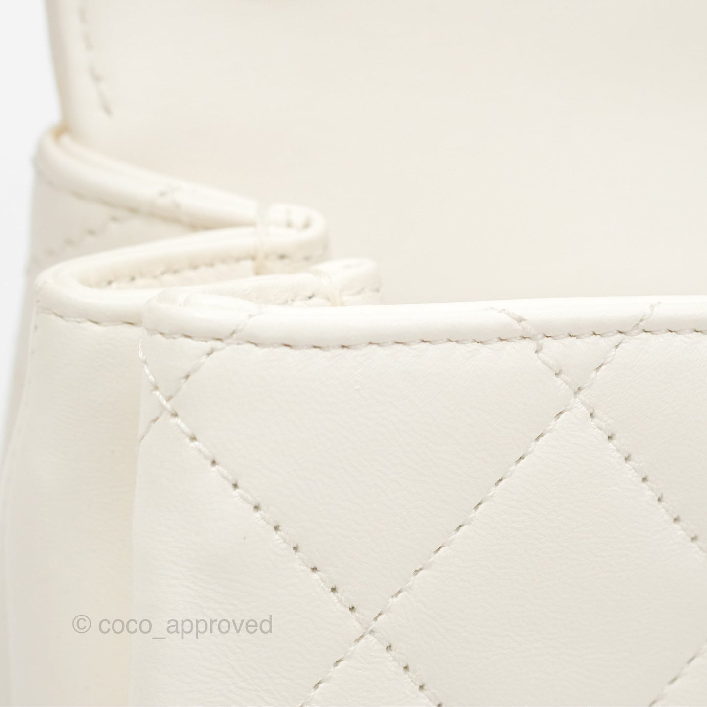 Chanel Mini Flap Bag with Enamel Charm Chain White Lambskin Gold Hardware