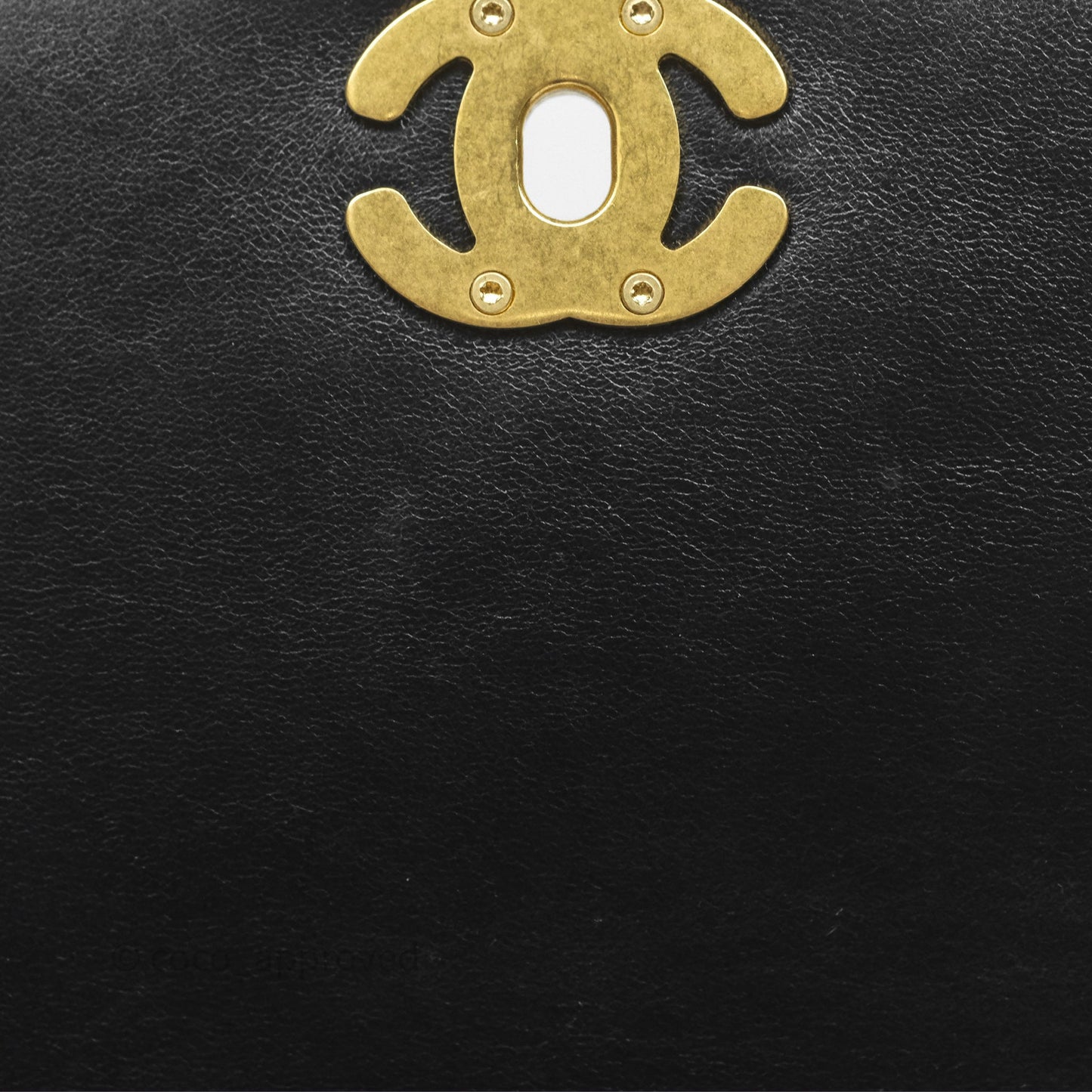Chanel Flap Bag Black Lambskin Aged Gold Hardware 24P
