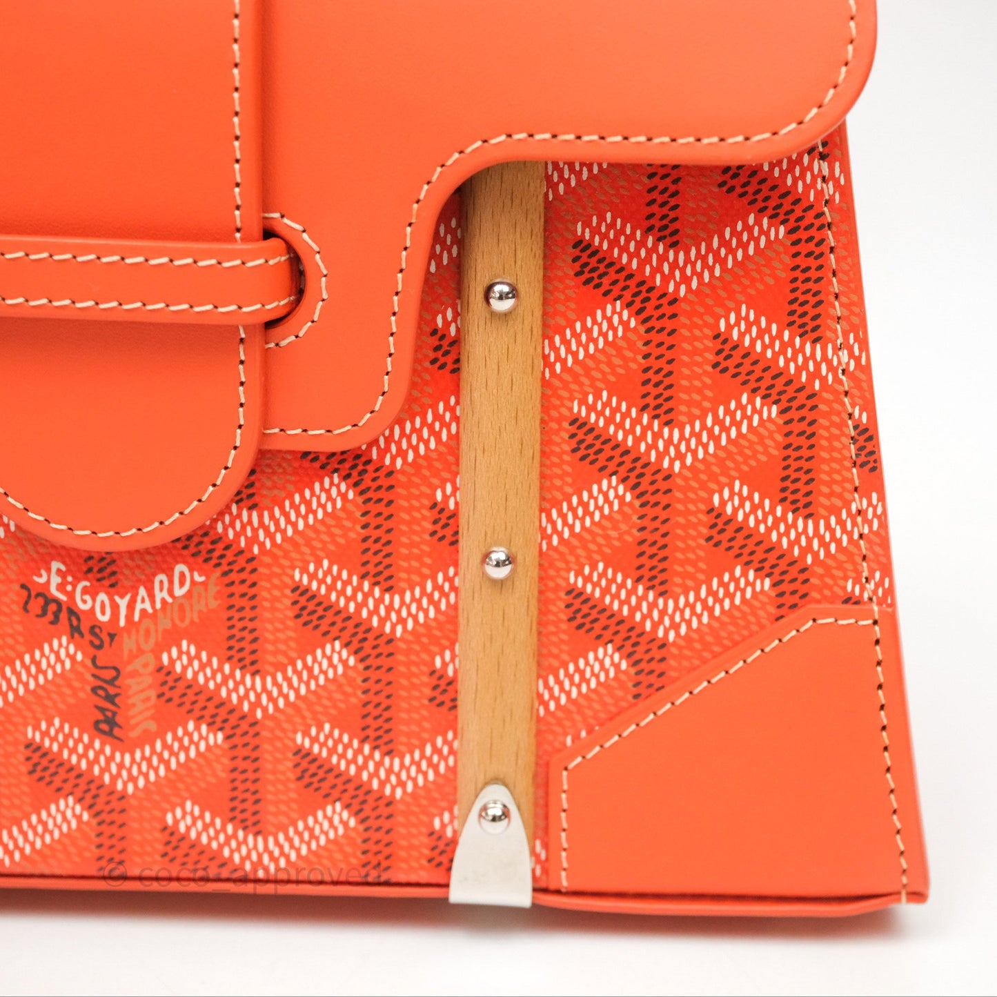 Goyard Saïgon Structuré Mini Bag Orange Goyardine Canvas