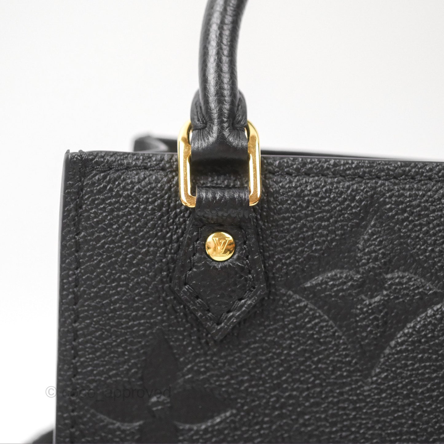 Louis Vuitton Petit Sac Plat Bag Empreinte Giant Monogram Black