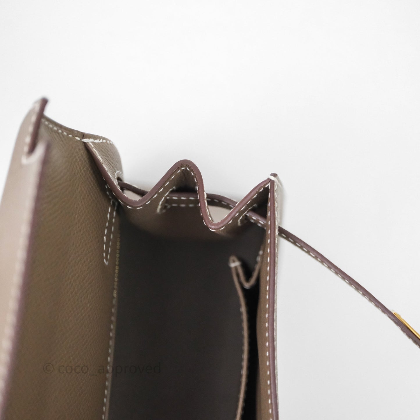 Hermes Kelly 25 Etoupe 18 Epsom Gold Hardware