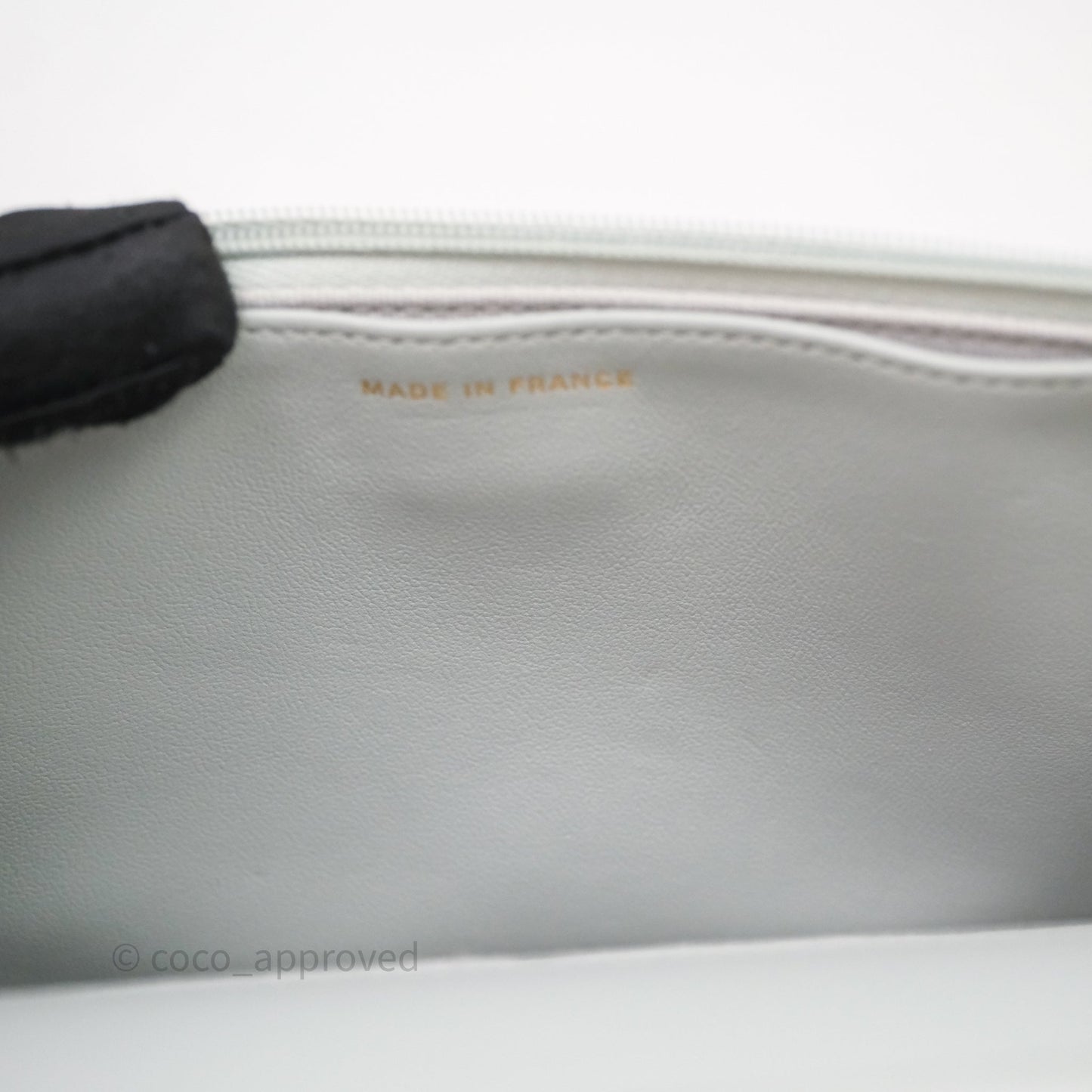 Chanel Classic Quilted Wallet on Chain WOC Grey Lambskin Gold Hardware