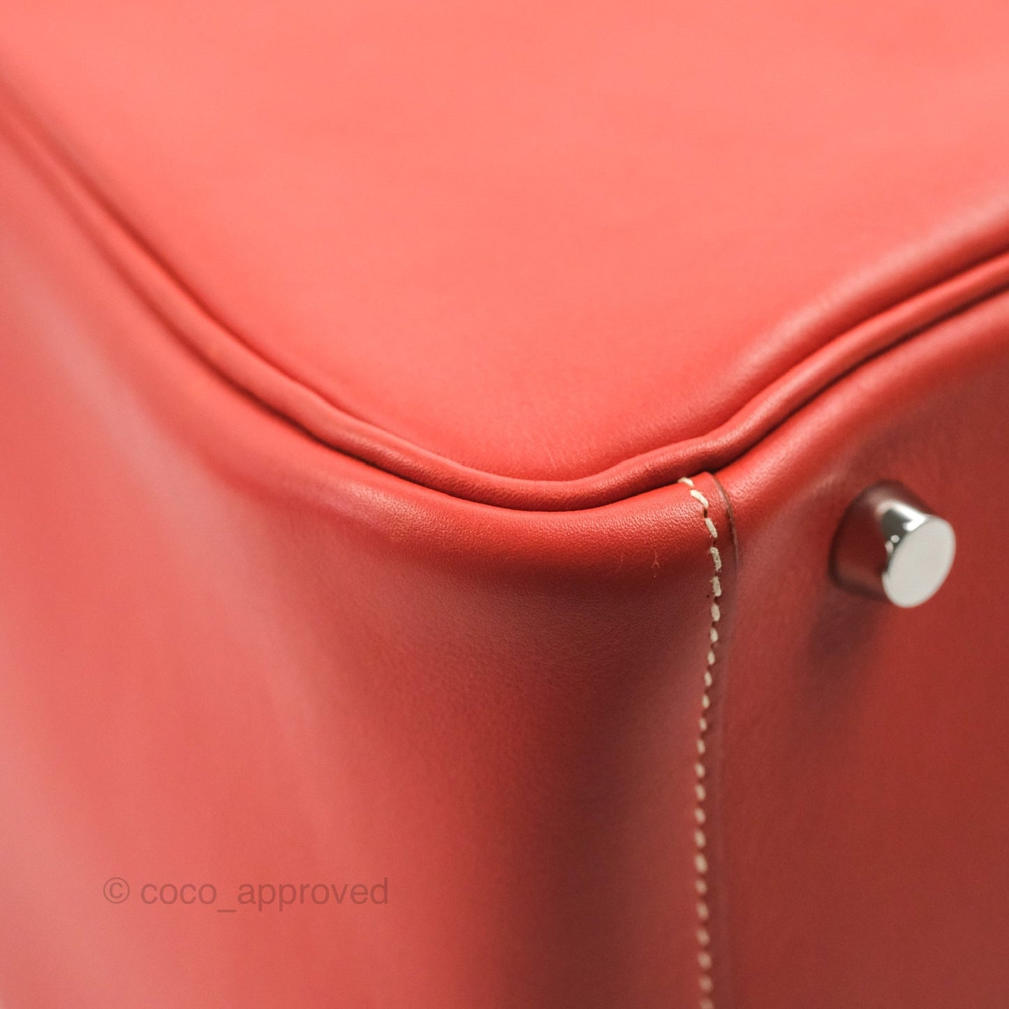 Hermès Lindy 30 Sanguine 9M Swift Palladium Hardware