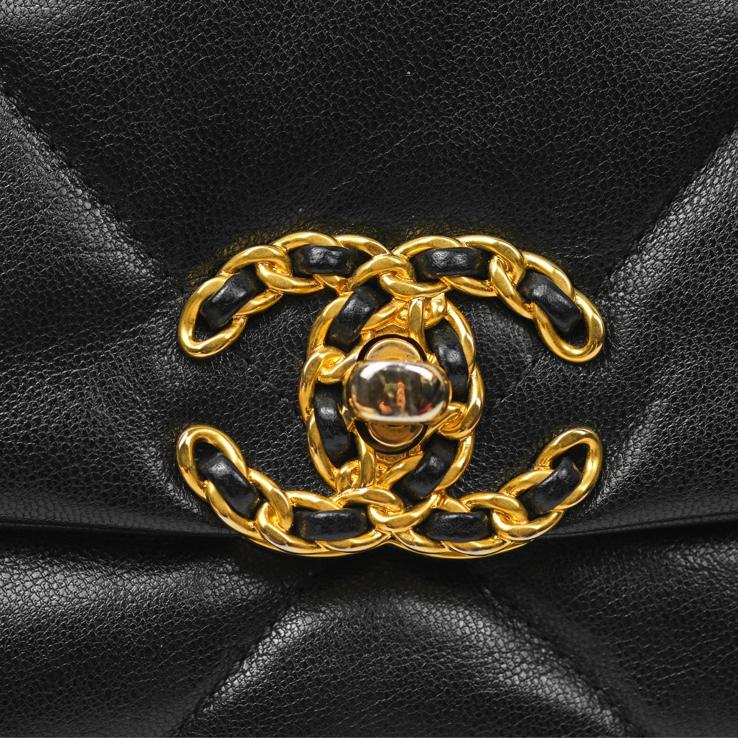 Chanel 19 Small Black Goatskin Mixed Hardware