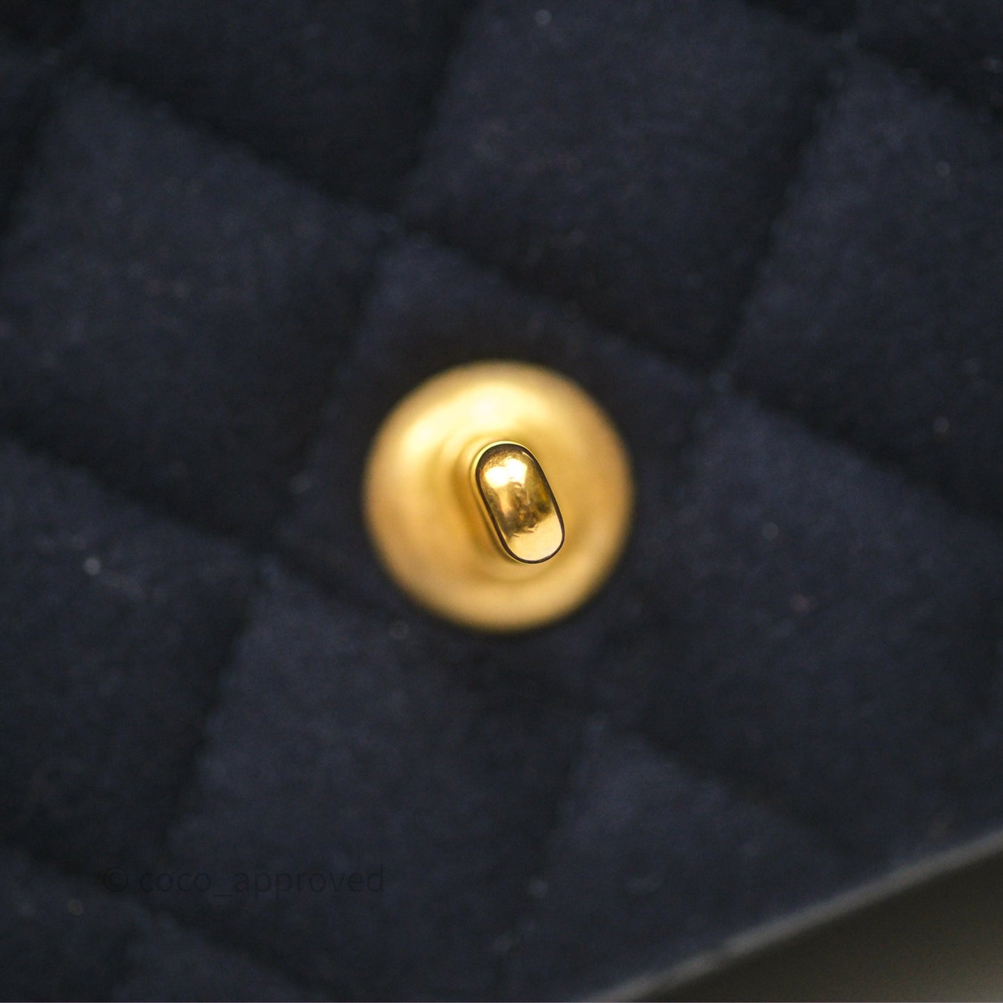 Chanel Paris-Hamburg Charms Mini Rectangular Flap Navy Wool 18C