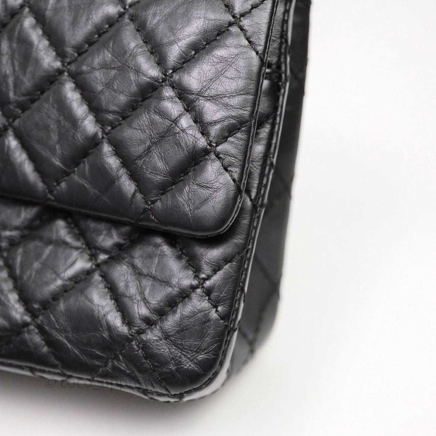 Chanel Reissue 225 Flap Black Aged Calfskin Gold Hardware