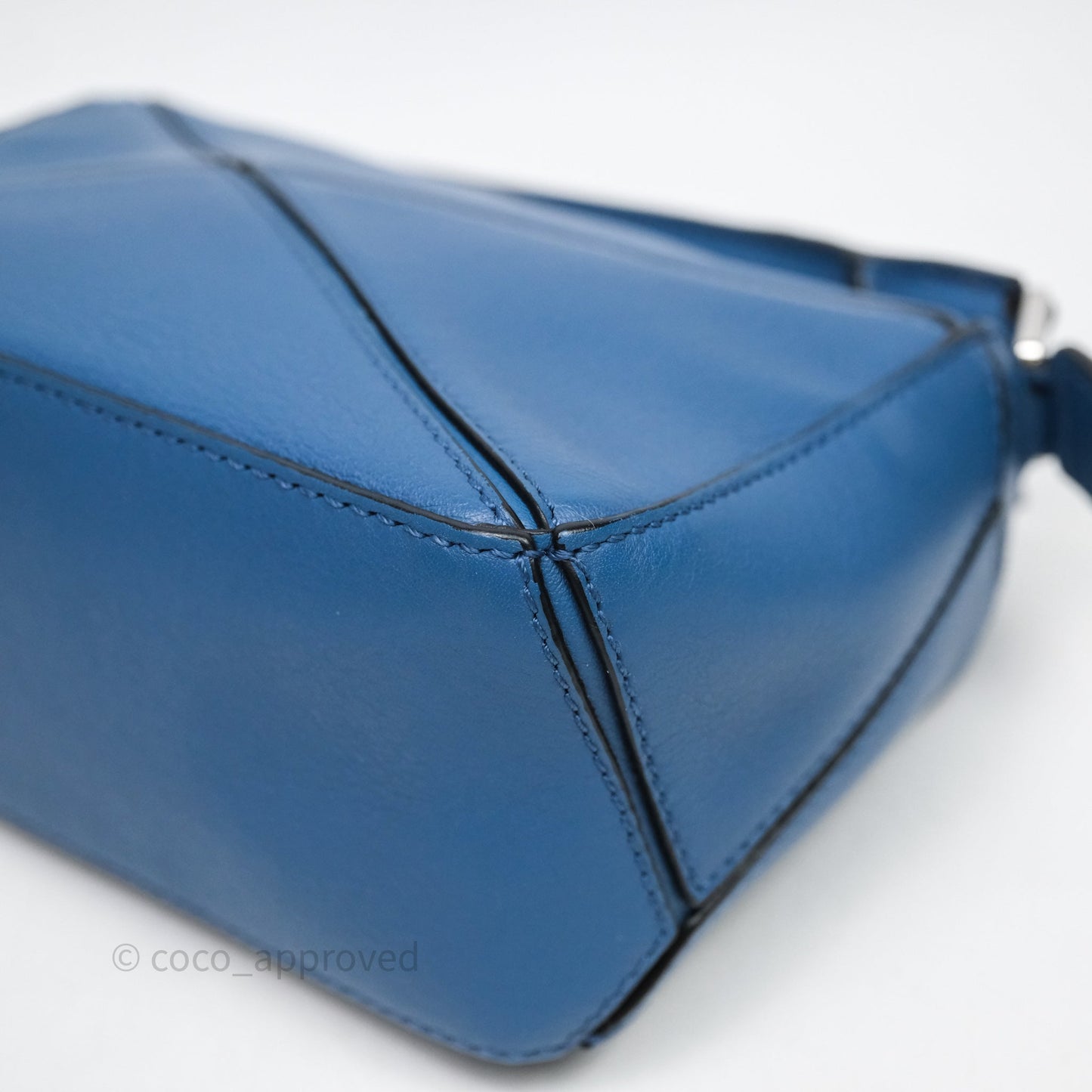 Loewe Mini Puzzle Bag Blue Calfskin