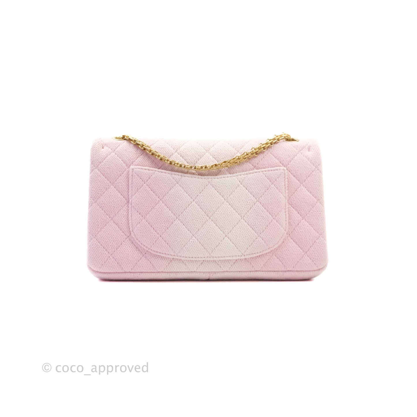 Chanel Reissue 226 Light Pink Fabric Aged Gold Hardware
