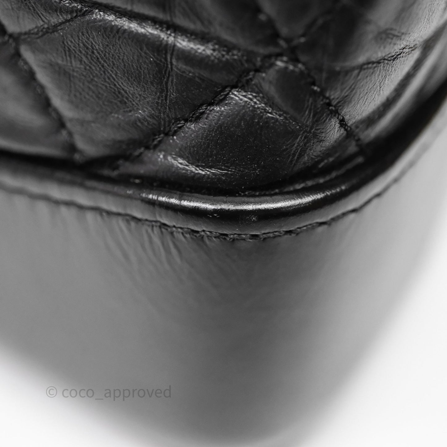 Chanel Small Gabrielle Backpack Quilted Black Aged Calfskin