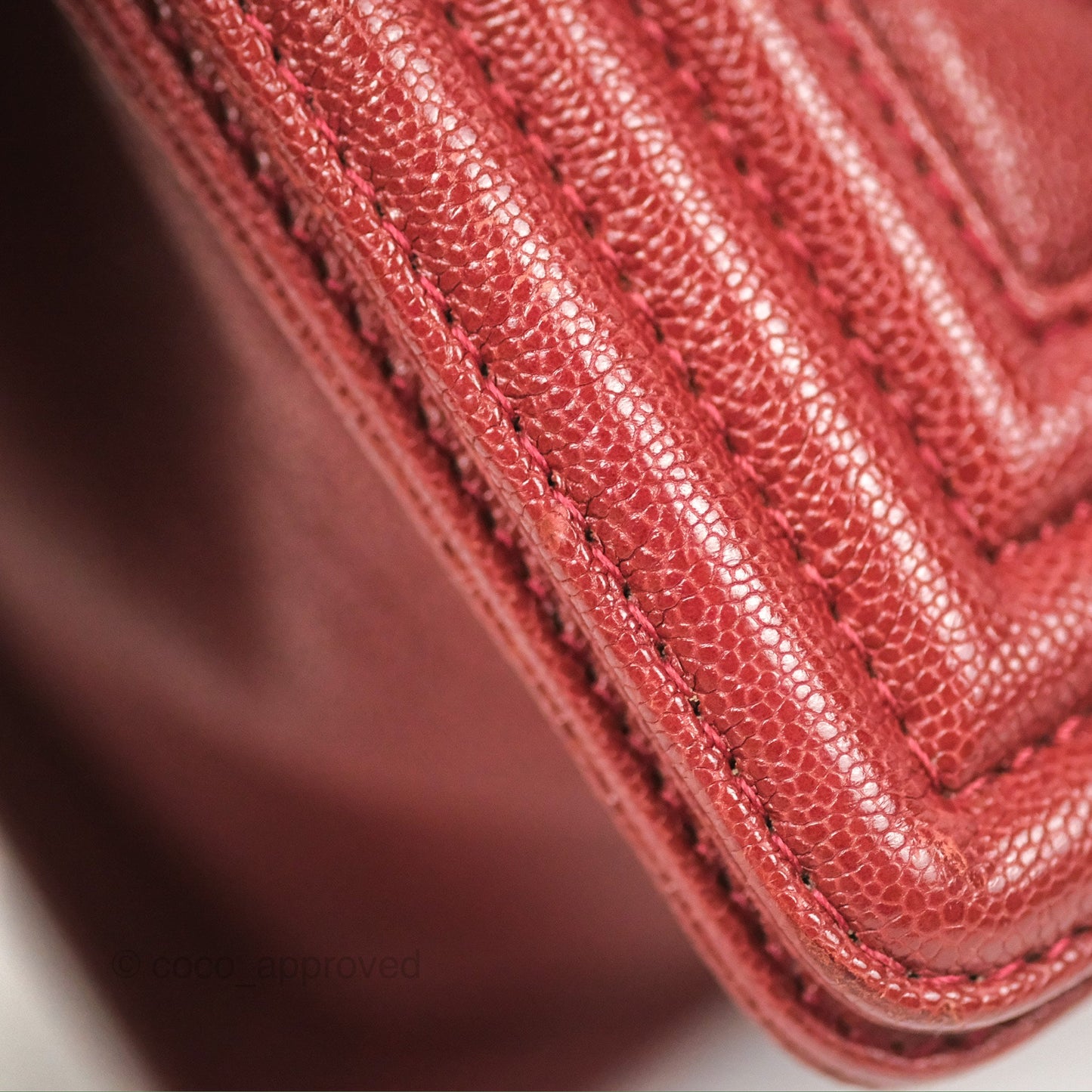 Chanel Quilted Medium Boy Burgundy Caviar Aged Gold Hardware