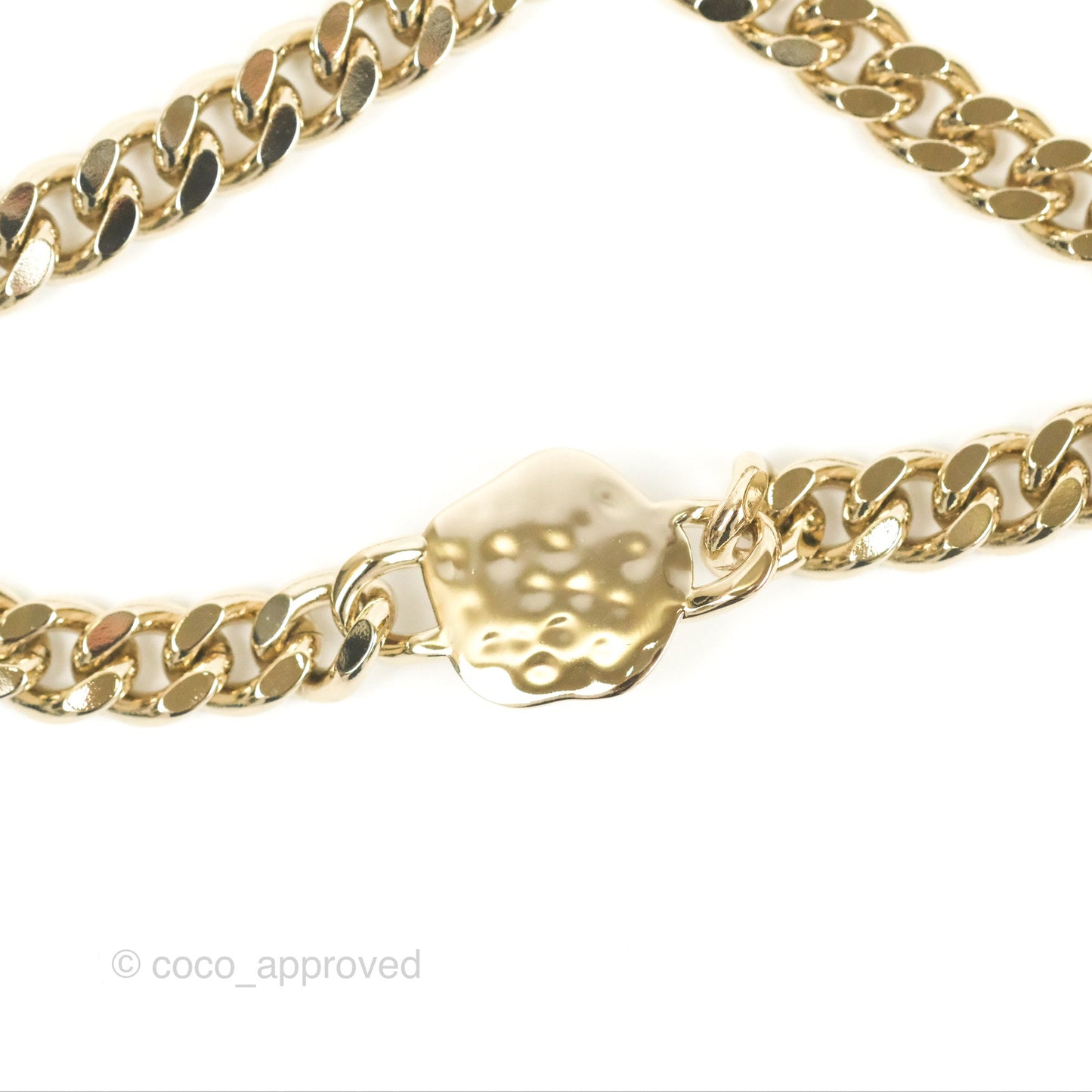Chanel Chain Pearl CC Choker Gold Tone 22S