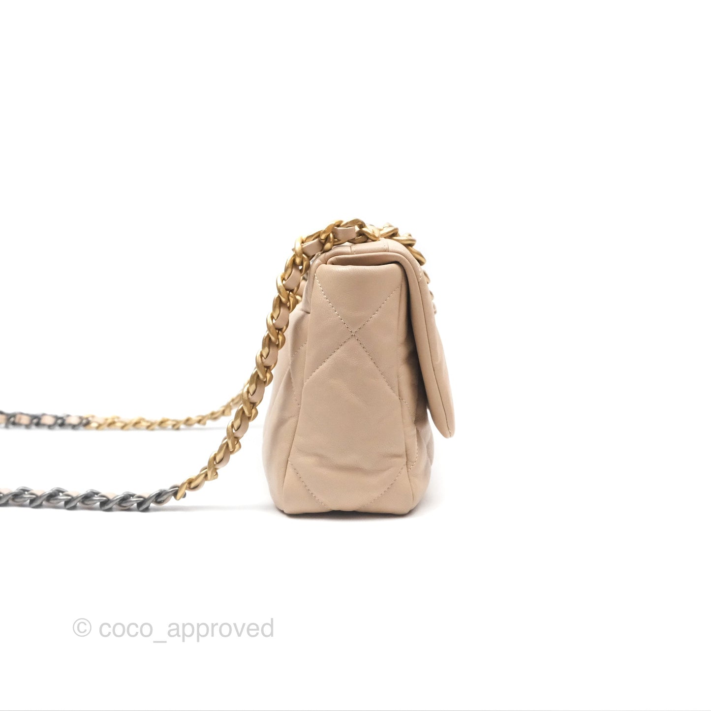 Chanel 19 Small Beige Mixed Hardware