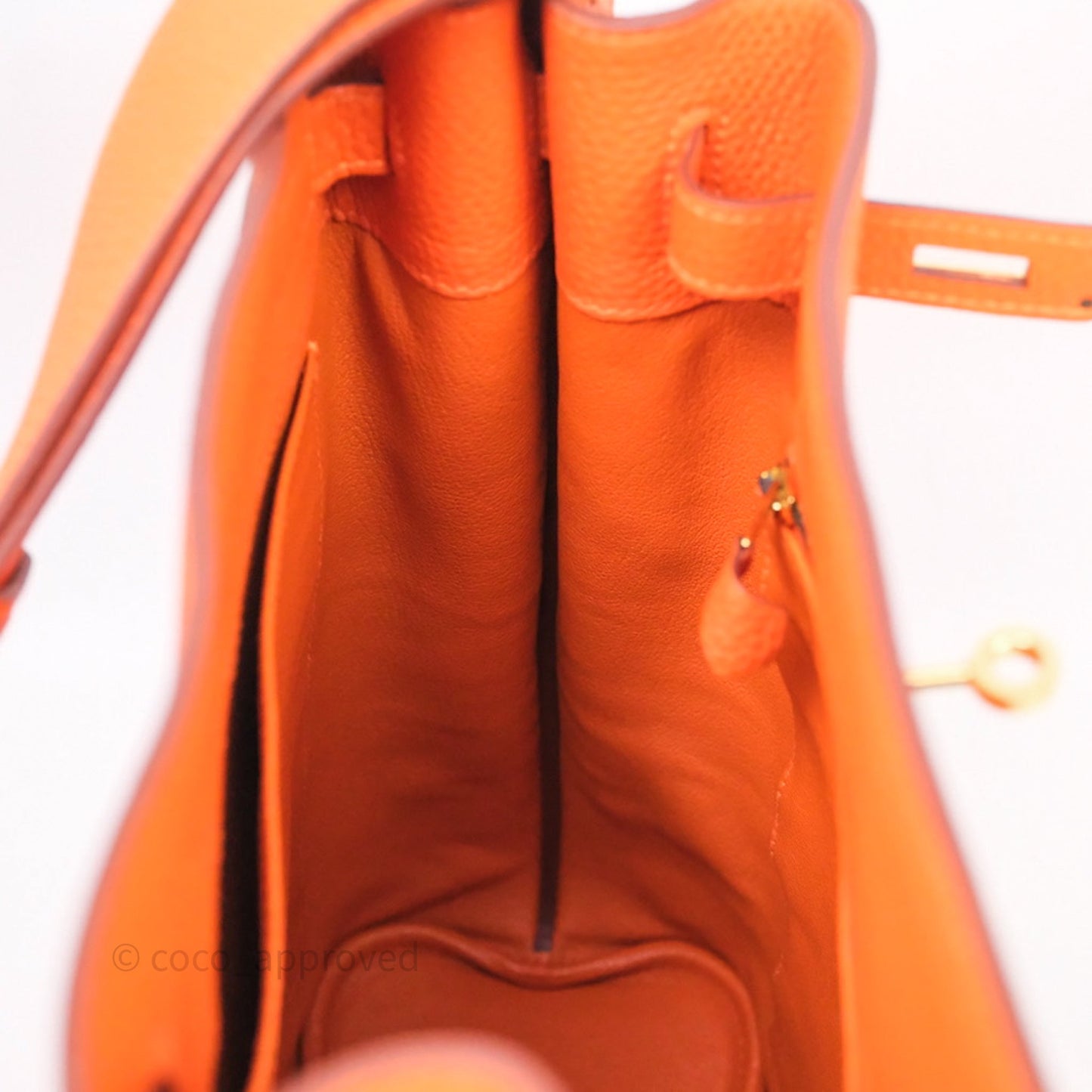 Hermes Kelly So Orange Togo Gold Hardware