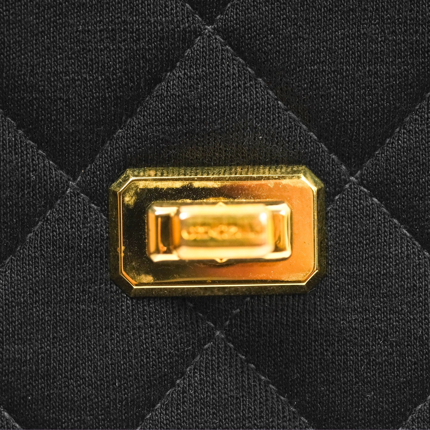 Chanel Vintage Small Quilted Jersey Mademoiselle Top Handle Flap Bag Black