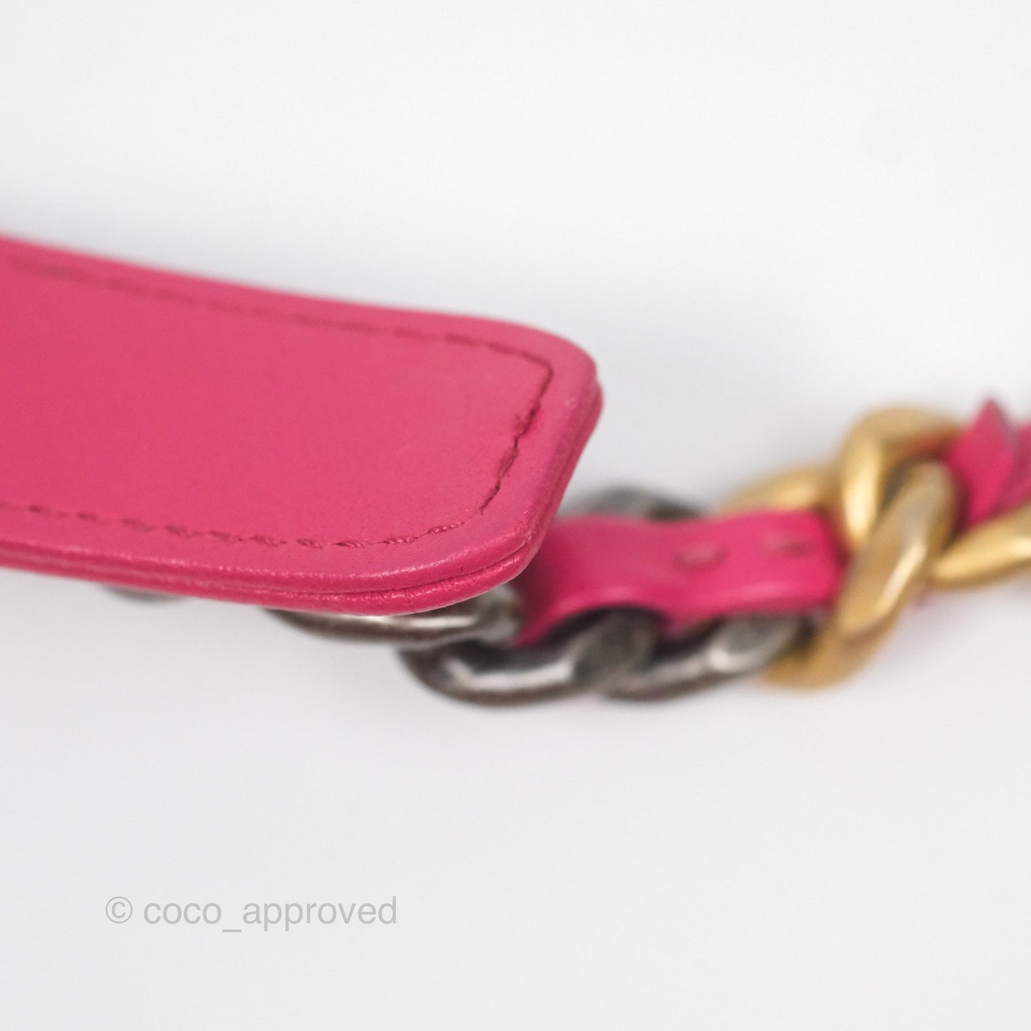 Chanel 19 Large (Medium) Dark Pink Goatskin Mixed Hardware
