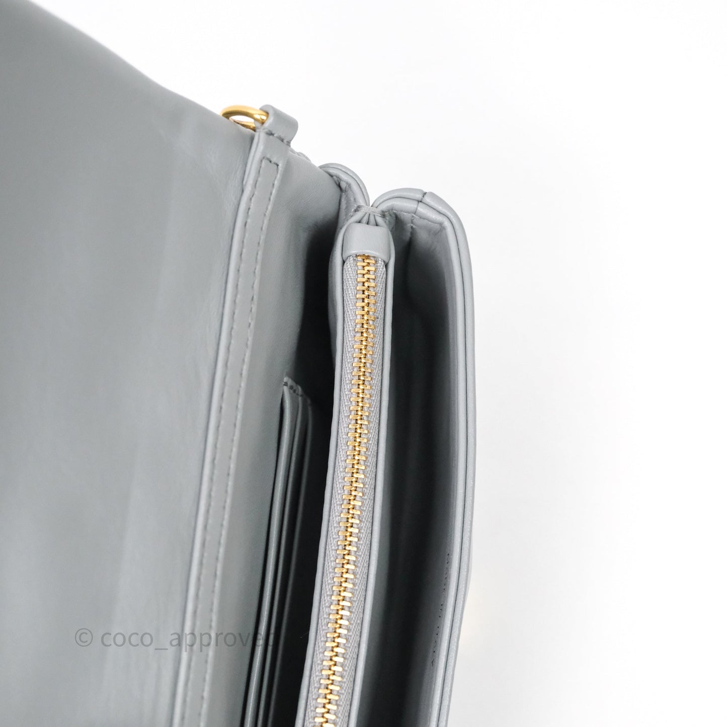 Christian Dior Mini Caro Bag Grey Macrocannage