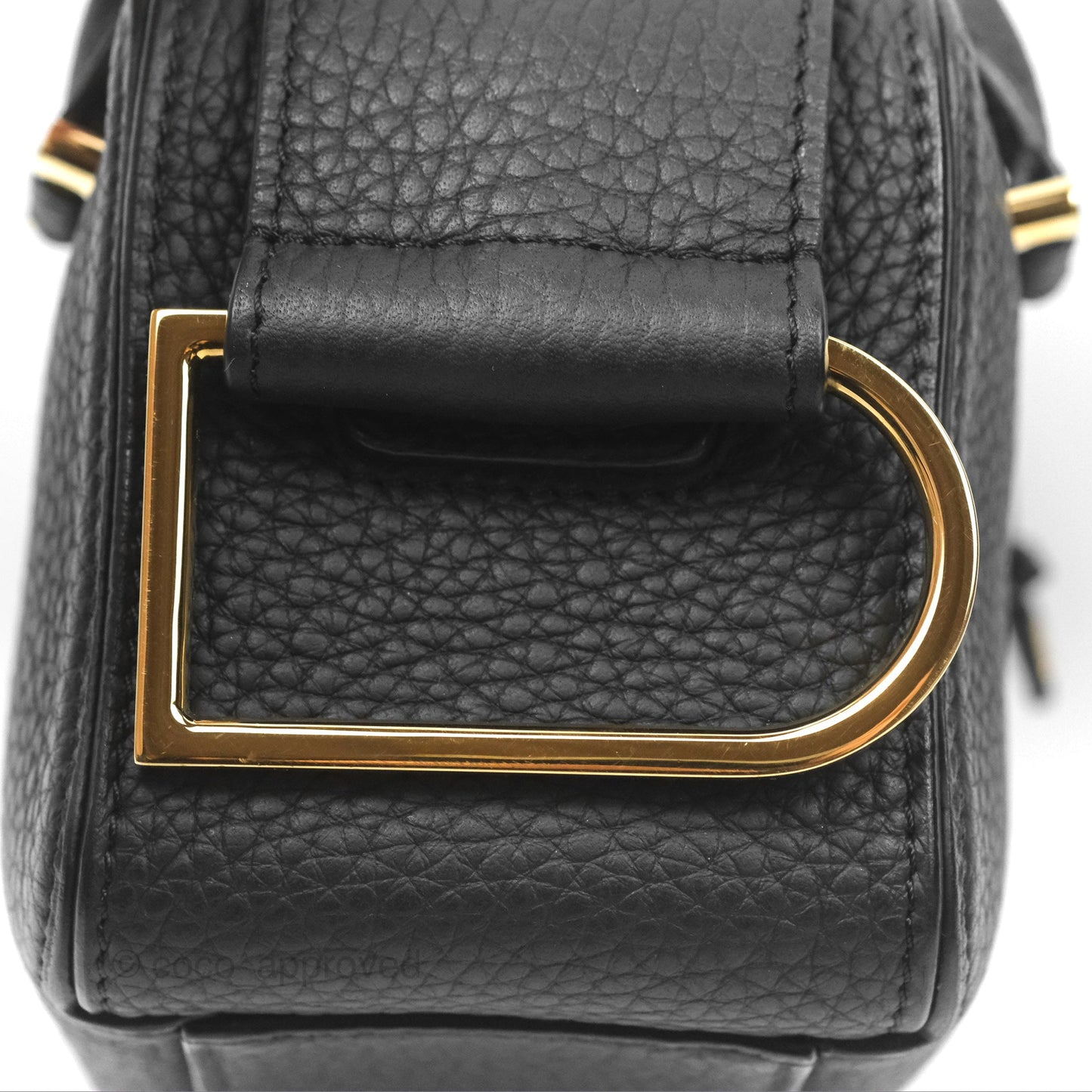 Delvaux Cool Box Nano Taurillon Soft Grained Calfskin Black Gold Hardware
