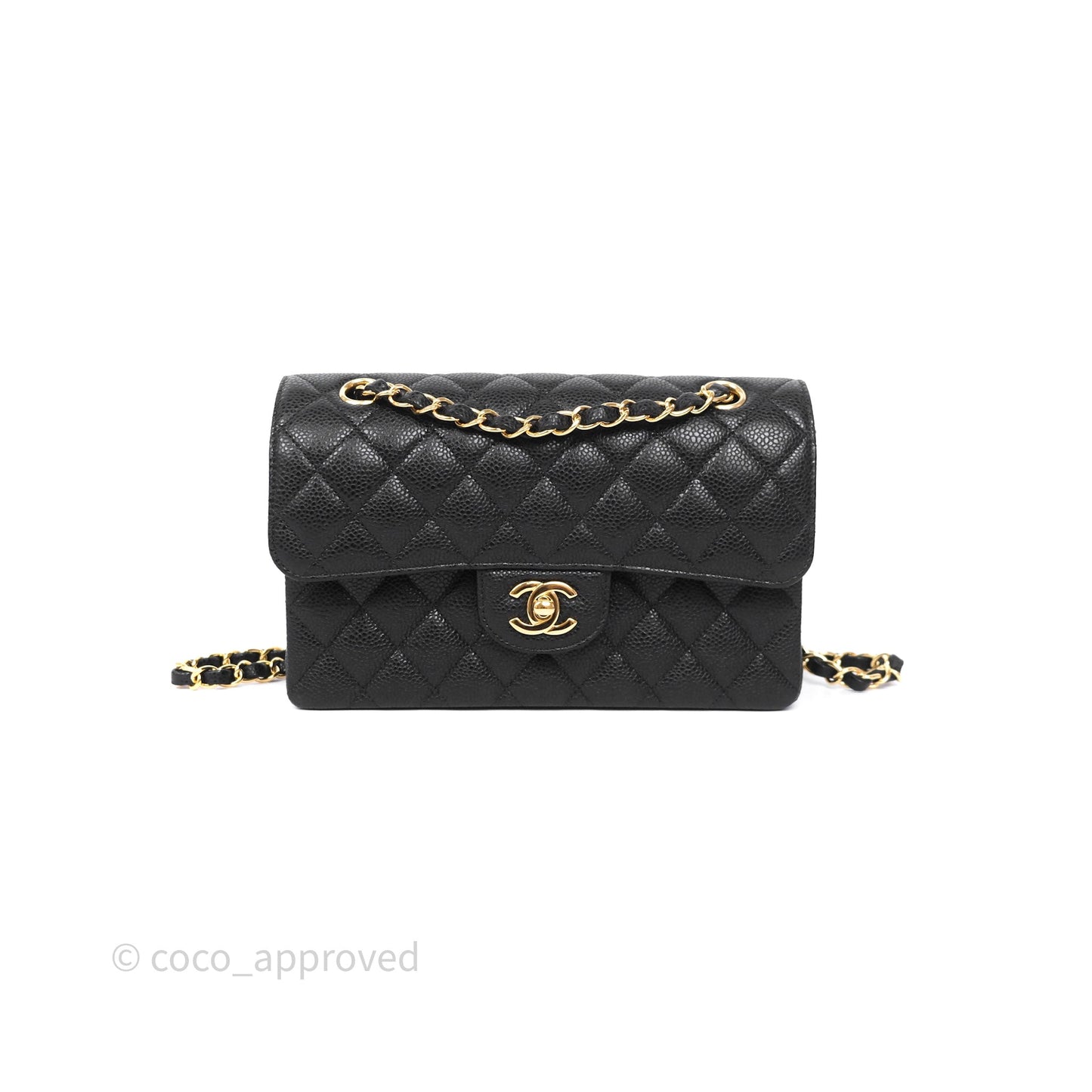 Chanel Quilted Small Classic Flap Black Caviar Gold Hardware