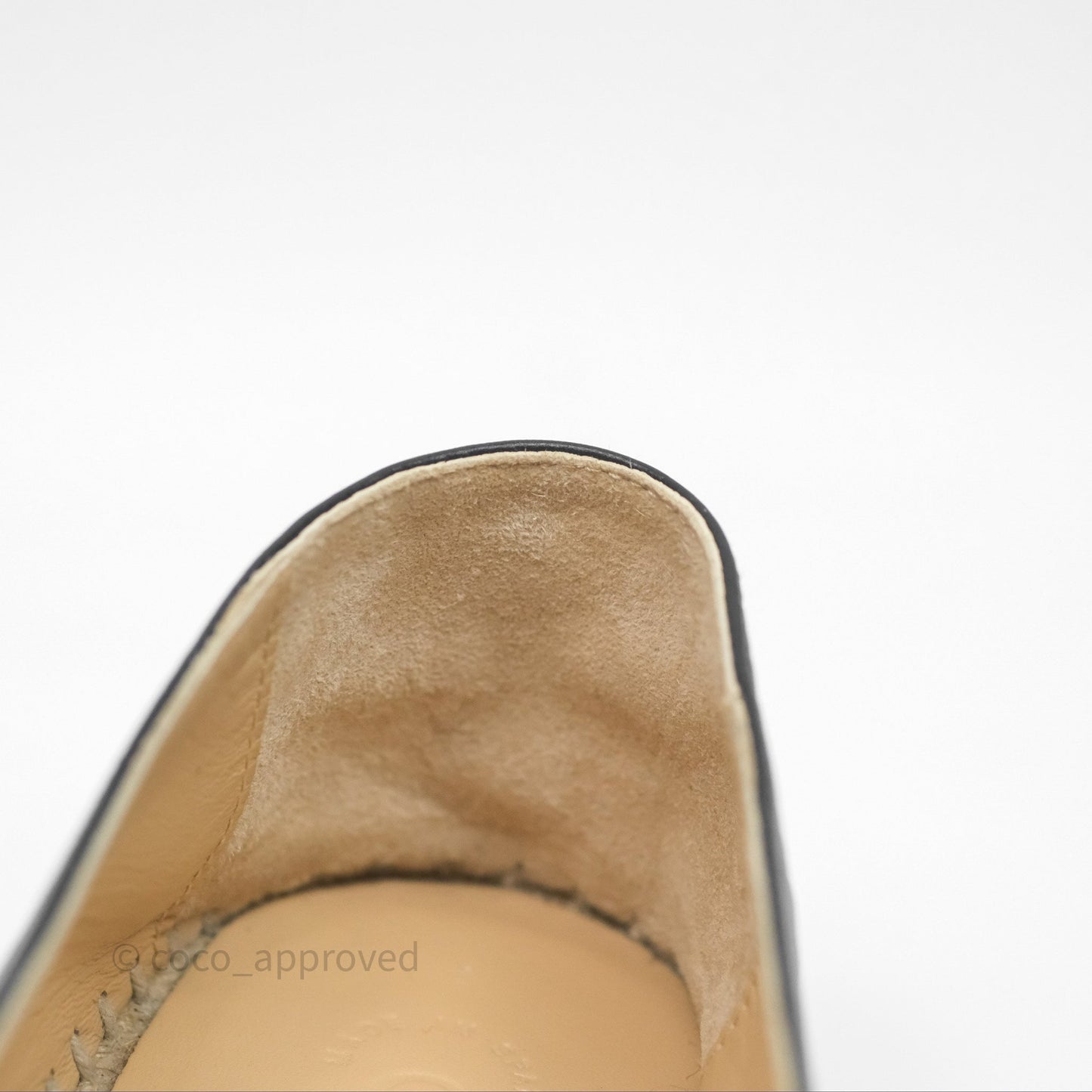 Chanel Espadrille Black Leather Size 40
