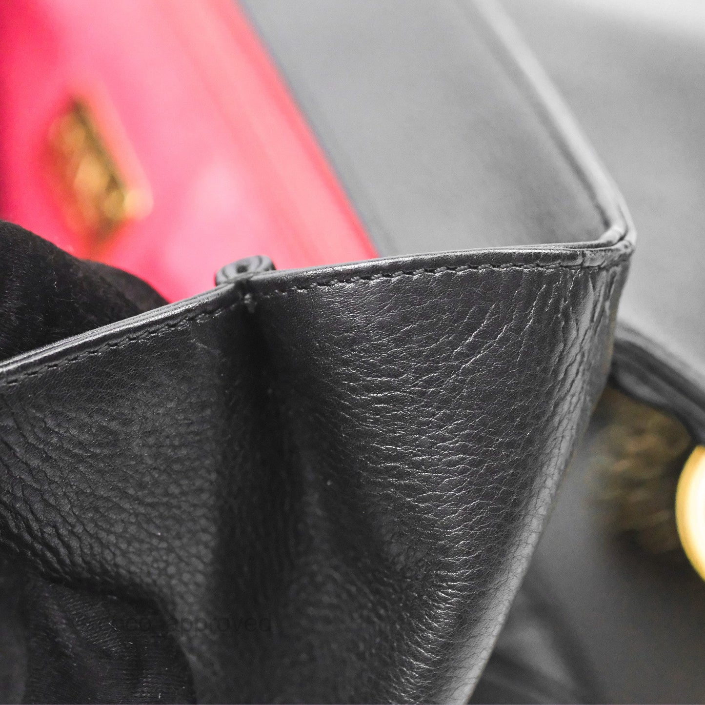 Chanel Small Underline Saddle Flap Bag Black Calfskin Gold Hardware