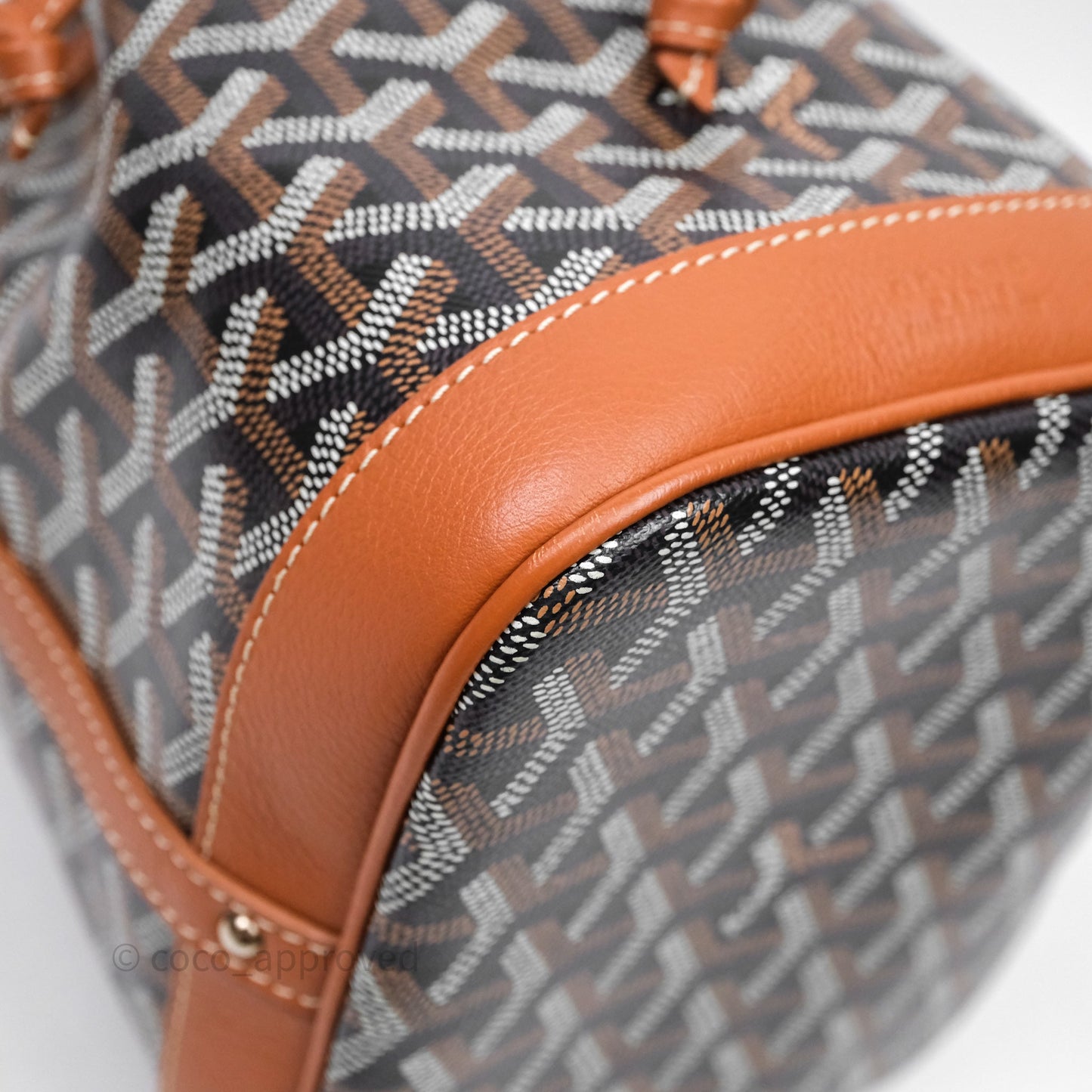 Goyard Petit Flot Bucket Bag Black & Tan Goyardine