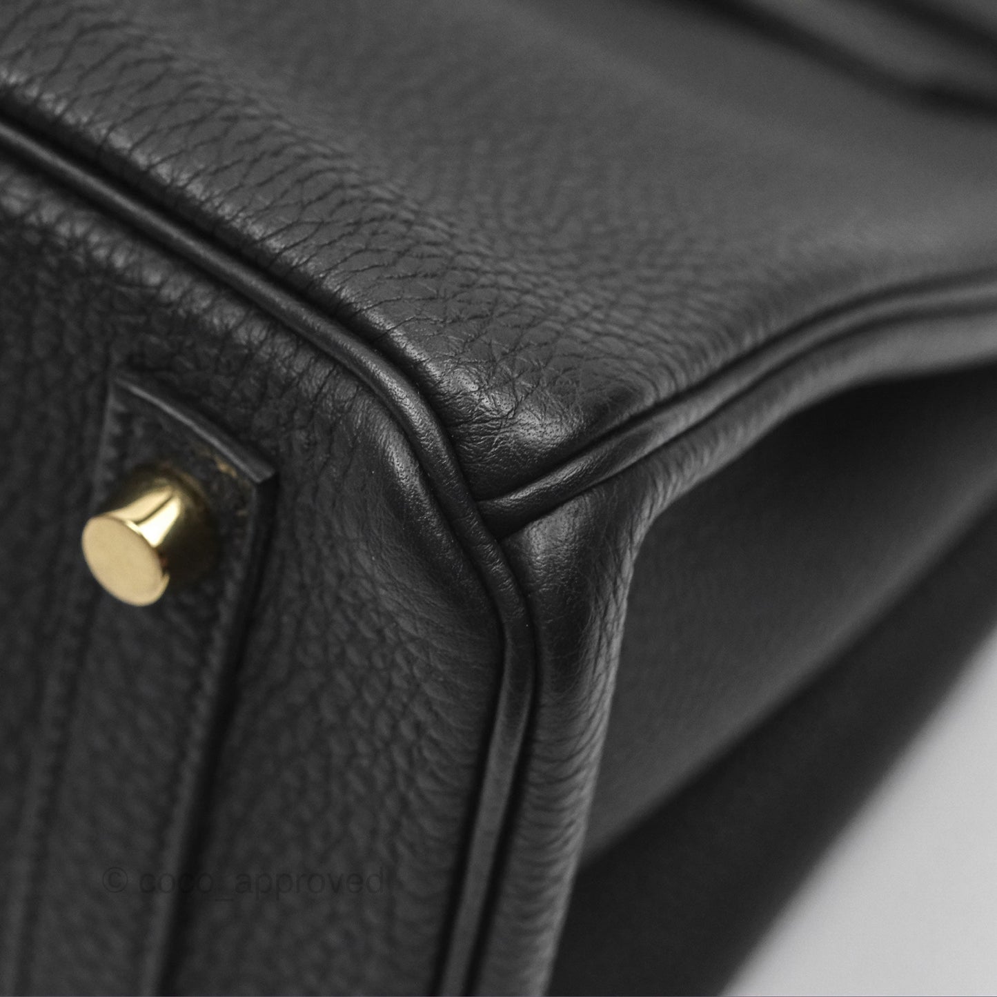 Hermès Birkin 30 Retourne Black Noir 89 Togo Gold Hardware