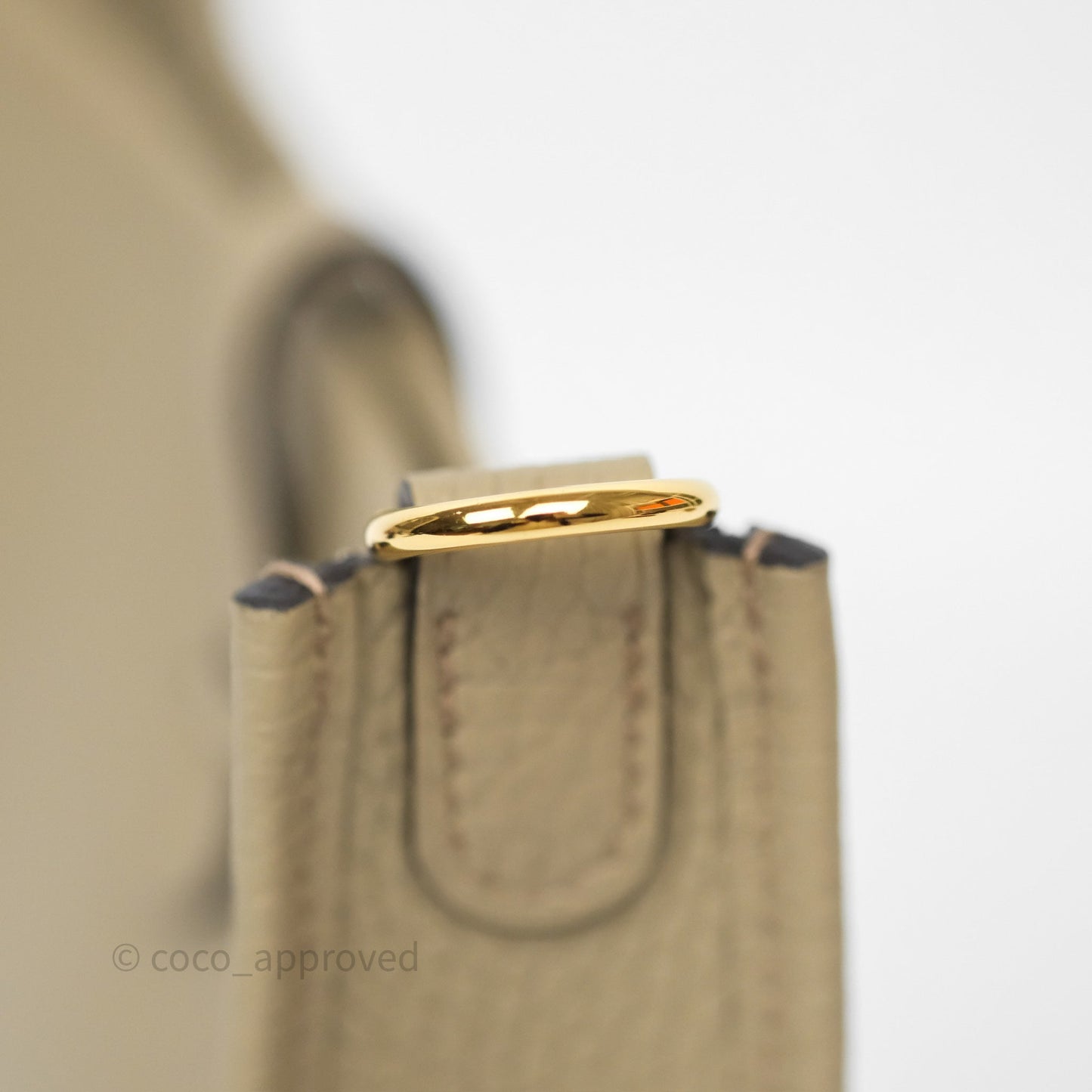 Hermès Mini Evelyne 16 Beige Marfa 8Q Clemence Gold Hardware