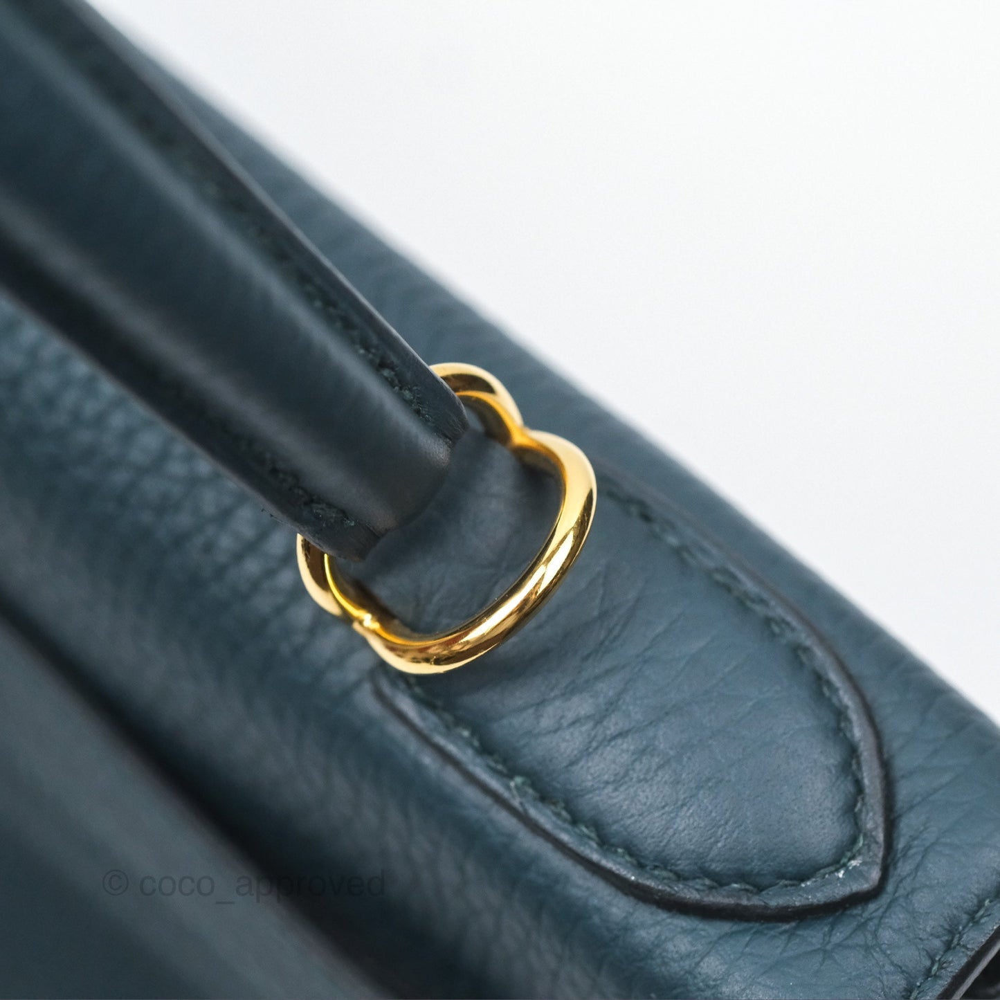 Hermès Kelly 28 Retourne Dark Green Clemence Gold Hardware