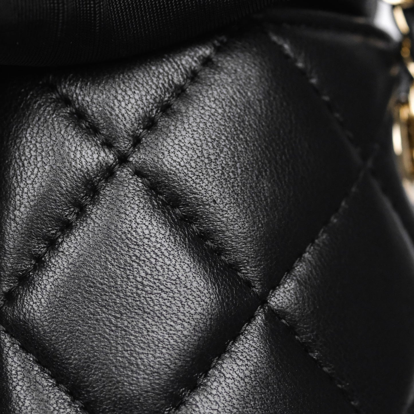 Chanel Small Bucket With Chain Black Lambskin Gold Hardware 21A