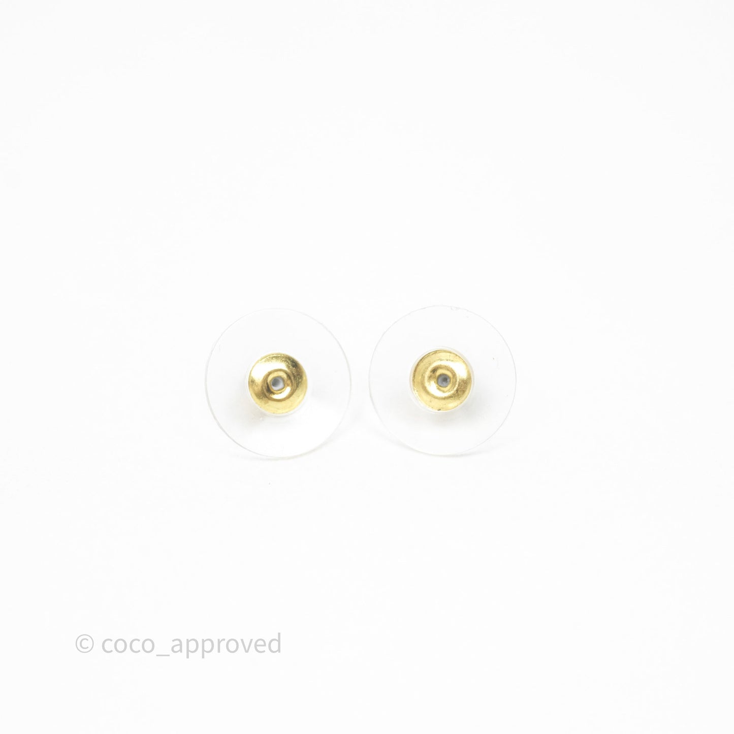 Chanel Crystal CC No.5 Earrings Gold Tone 23B