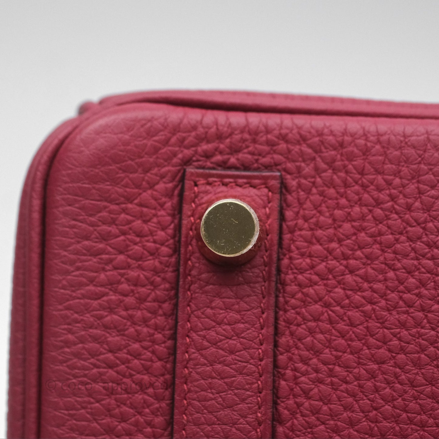 Hermès Birkin 25 Retourne Rouge Grenat Togo Gold Hardware