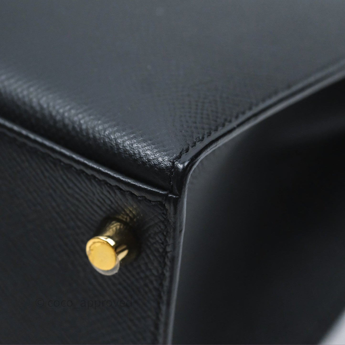 Hermès Kelly 28 Sellier Noir Black 89 Epsom Gold Hardware