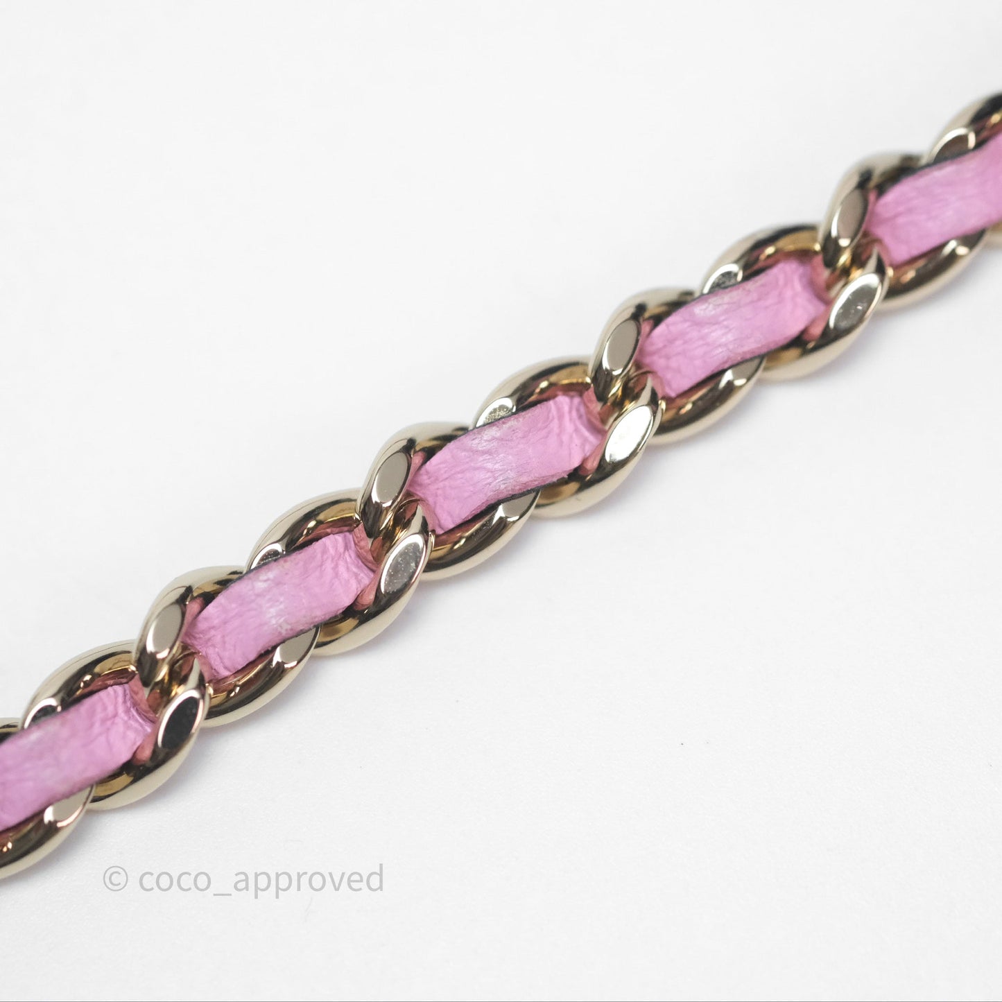 Chanel Mini Handle Clutch With Chain Pink/ Mint Lambskin Gold Hardware 23P