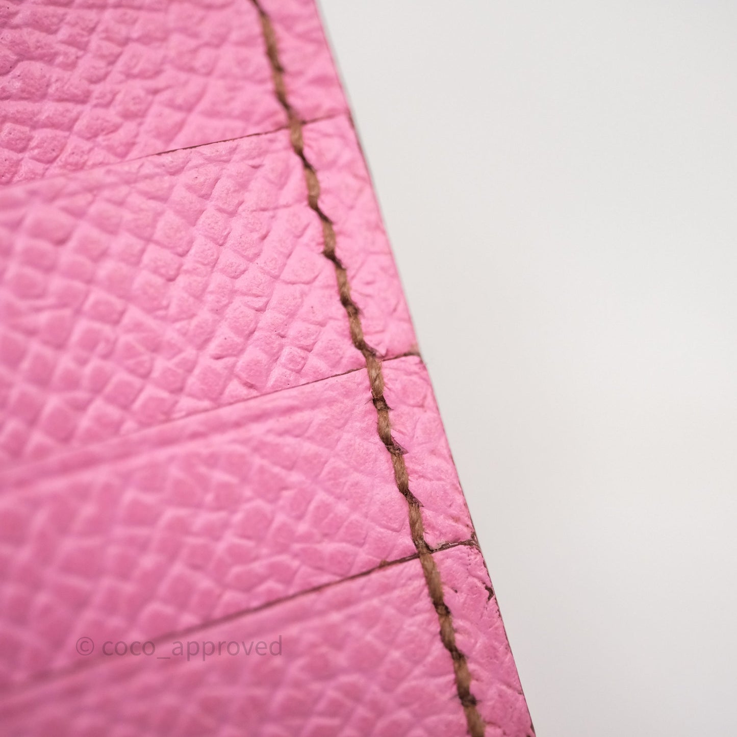 Hermès Kelly Wallet Bubblegum Epsom Palladium Hardware