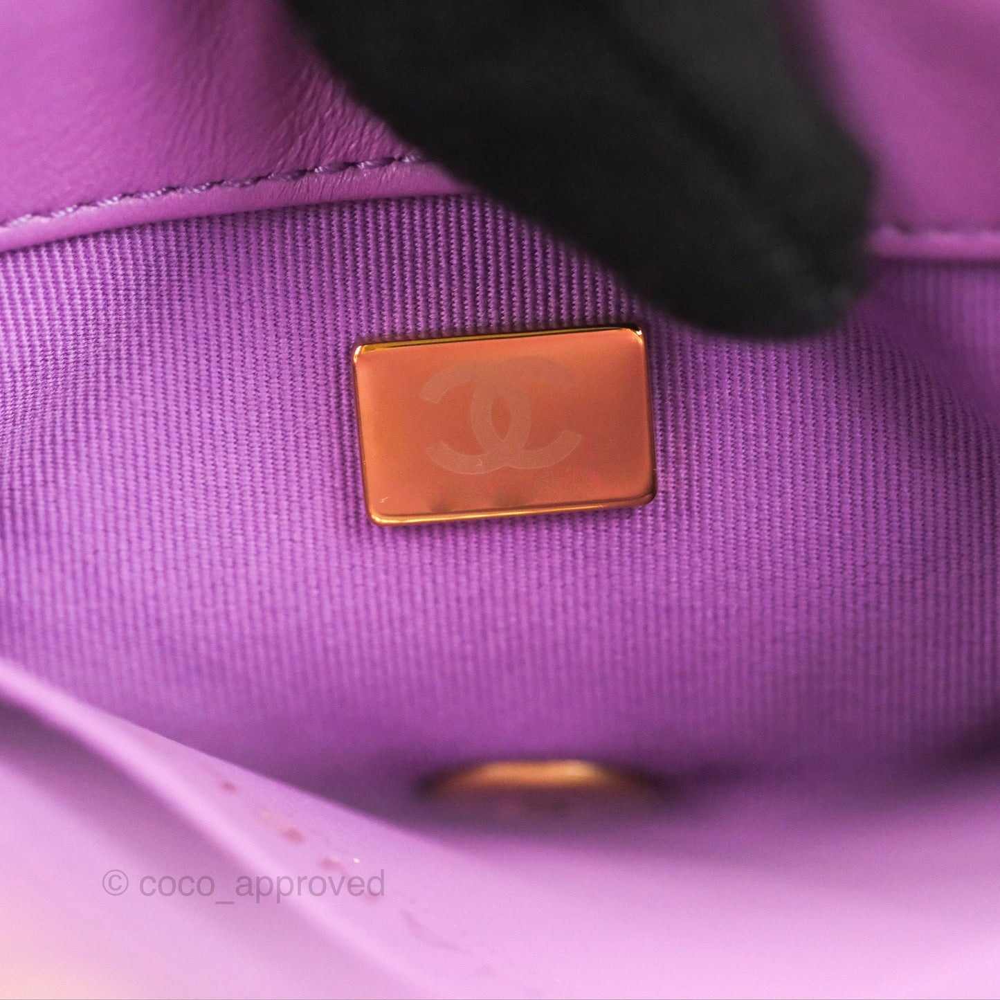 Chanel Quilted Mini CC Funky Town Flap Purple Lambskin Gold Hardware