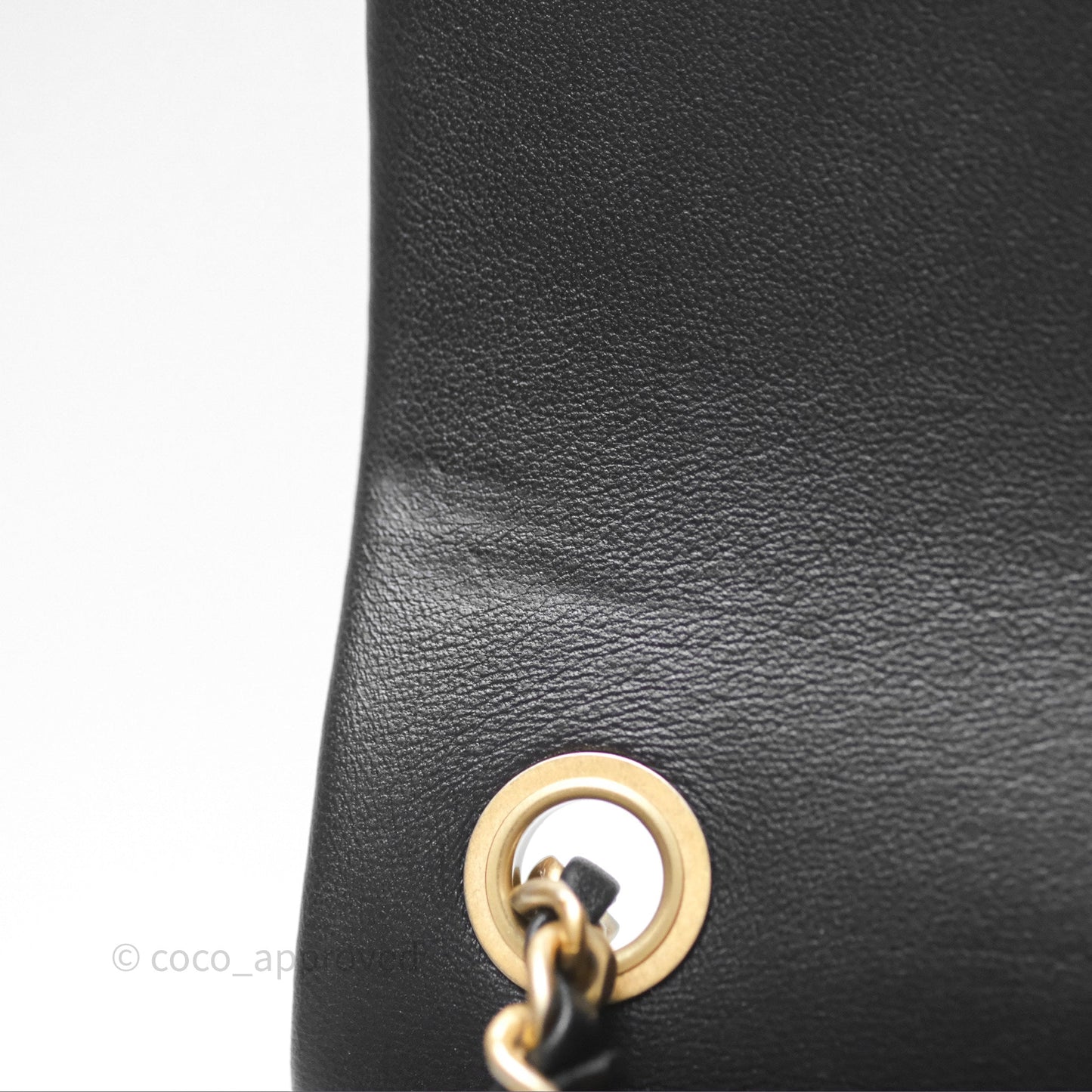 Chanel Pearl Crush Mini Square Quilted Black Lambskin Aged Gold Hardware