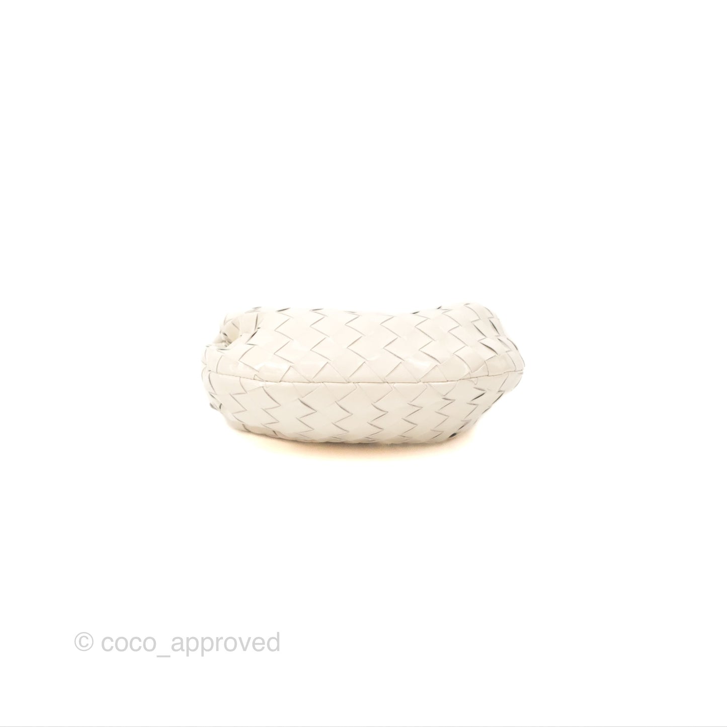 Bottega Veneta Mini Jodie Bag Intrecciato White Patent