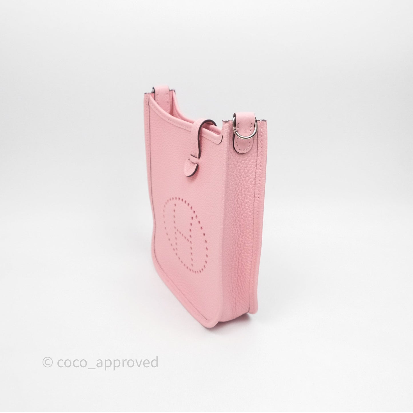 Hermès Mini Evelyne 16 Sakura/Rose Clemence Palladium Hardware