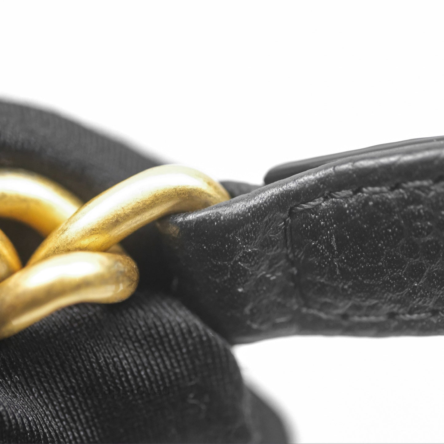Chanel Small Chic Affinity Grained Calfskin Black Aged Gold Hardware