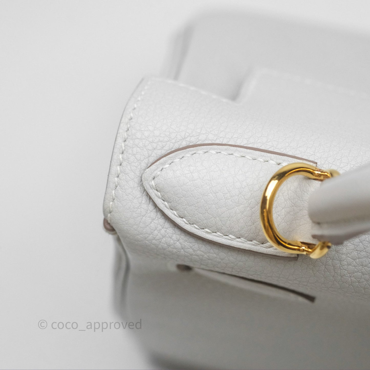 Hermès Kelly II 28 Retourne Gris Pale M4 Togo Gold Hardware