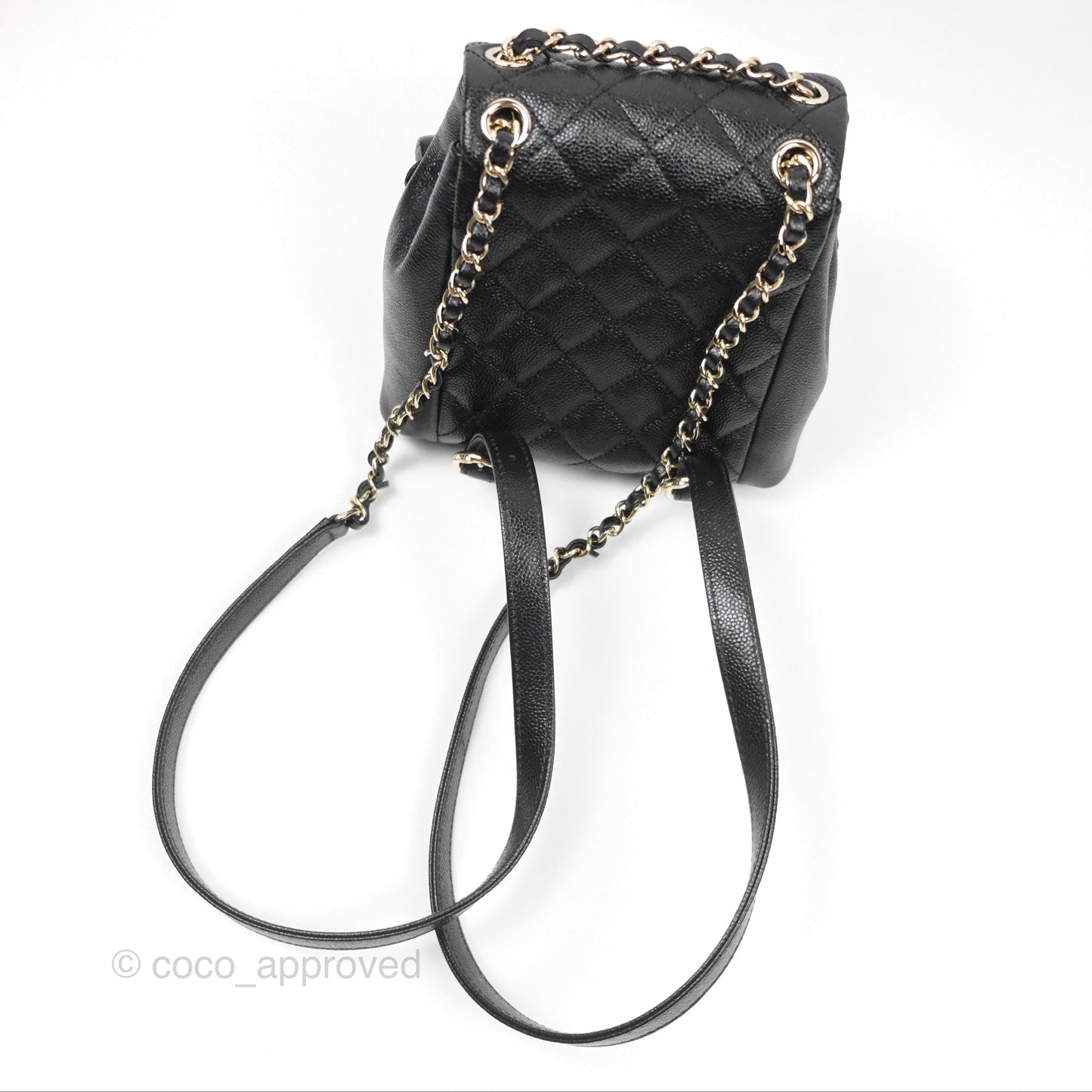 Chanel Duma Backpack Small Black Caviar Gold Hardware