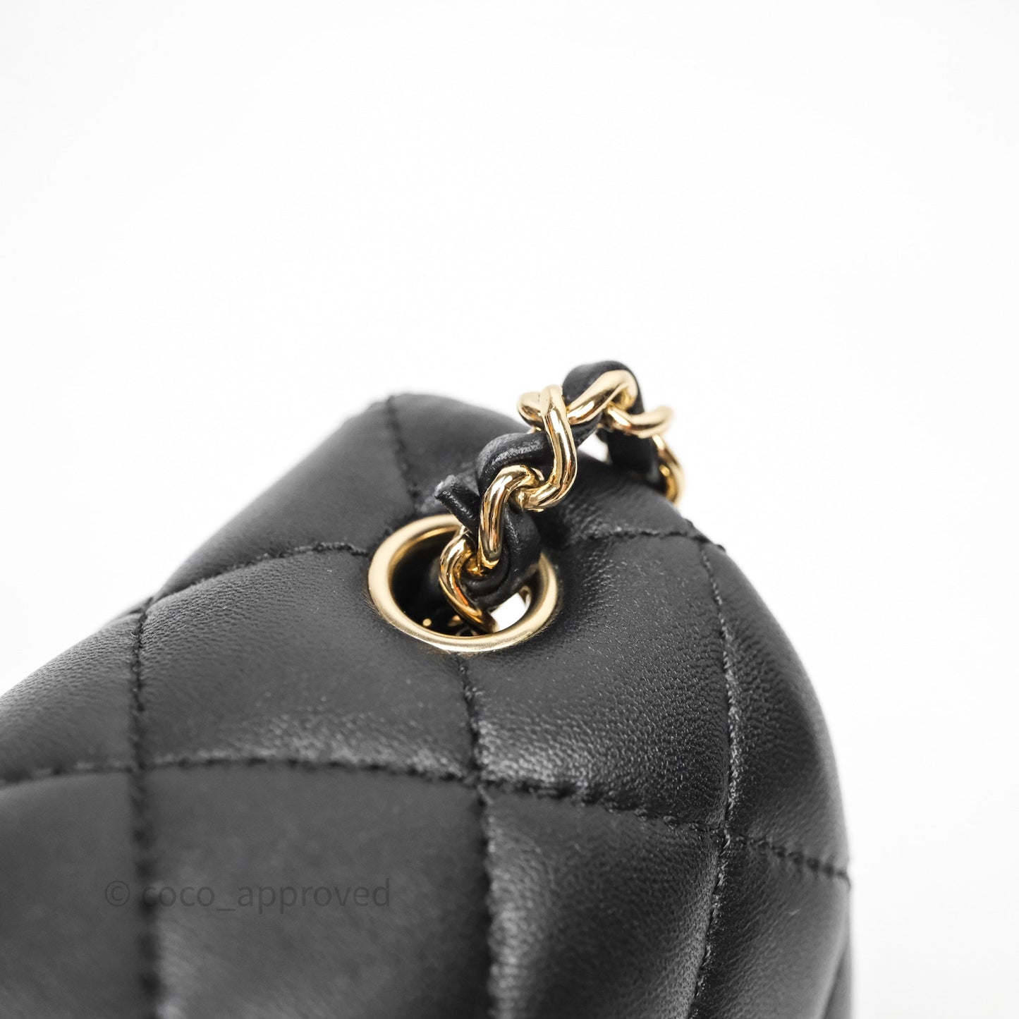 Chanel Ball Crush Mini Rectangular Black Lambskin Gold Hardware