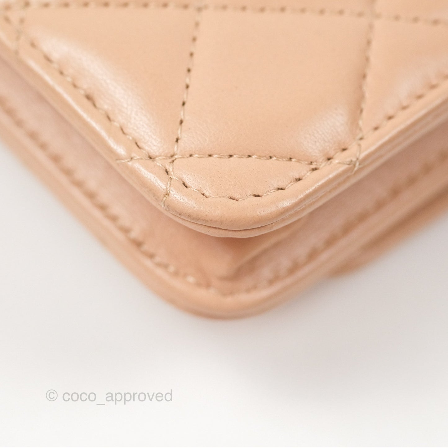Chanel Trendy CC WOC Quilted Beige Lambskin Gold Hardware