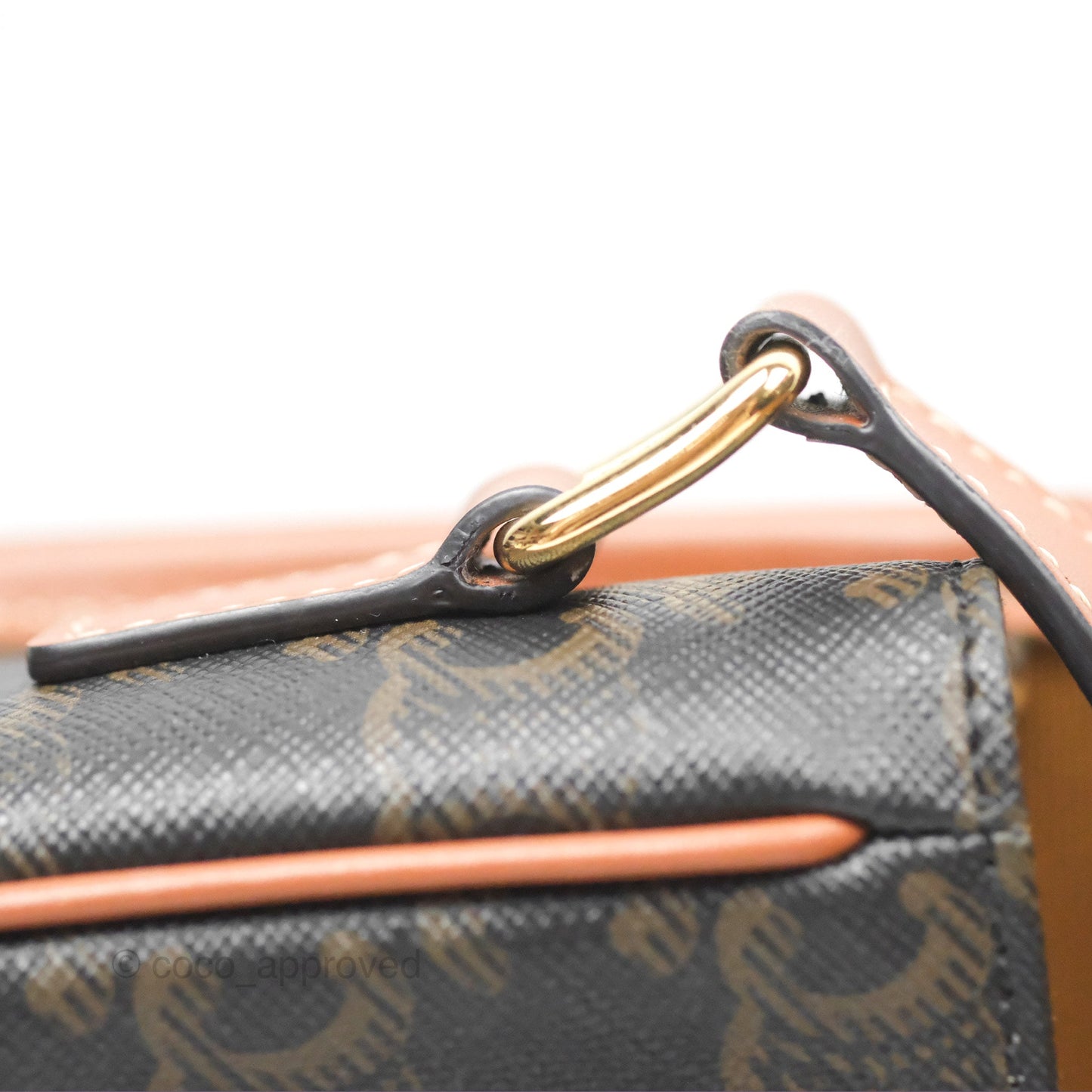 Celine Medium Folco Bag Triomphe Canvas Tan