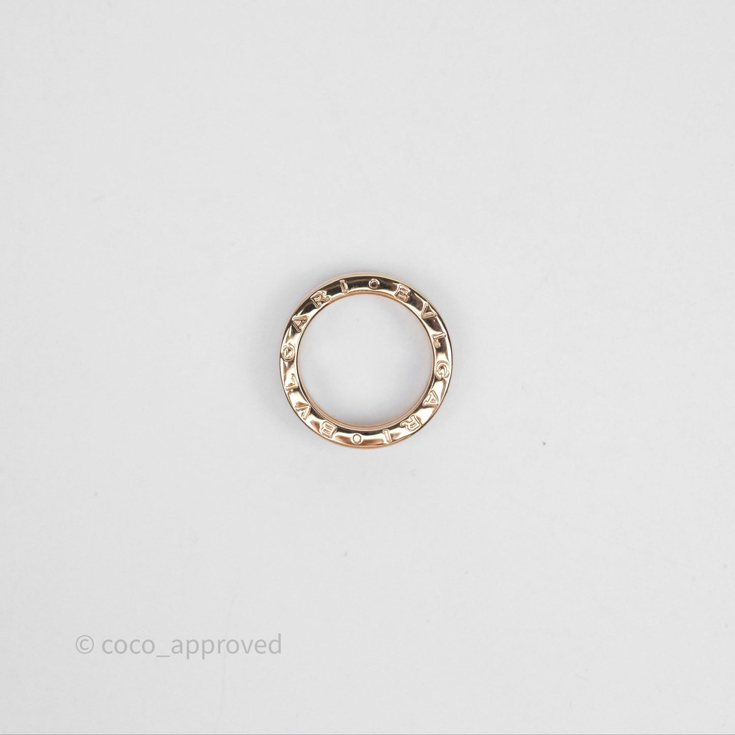 Bvlgari B.Zero1 Two-Band Ring White Ceramic Spiral 18K Rose Gold Size 51