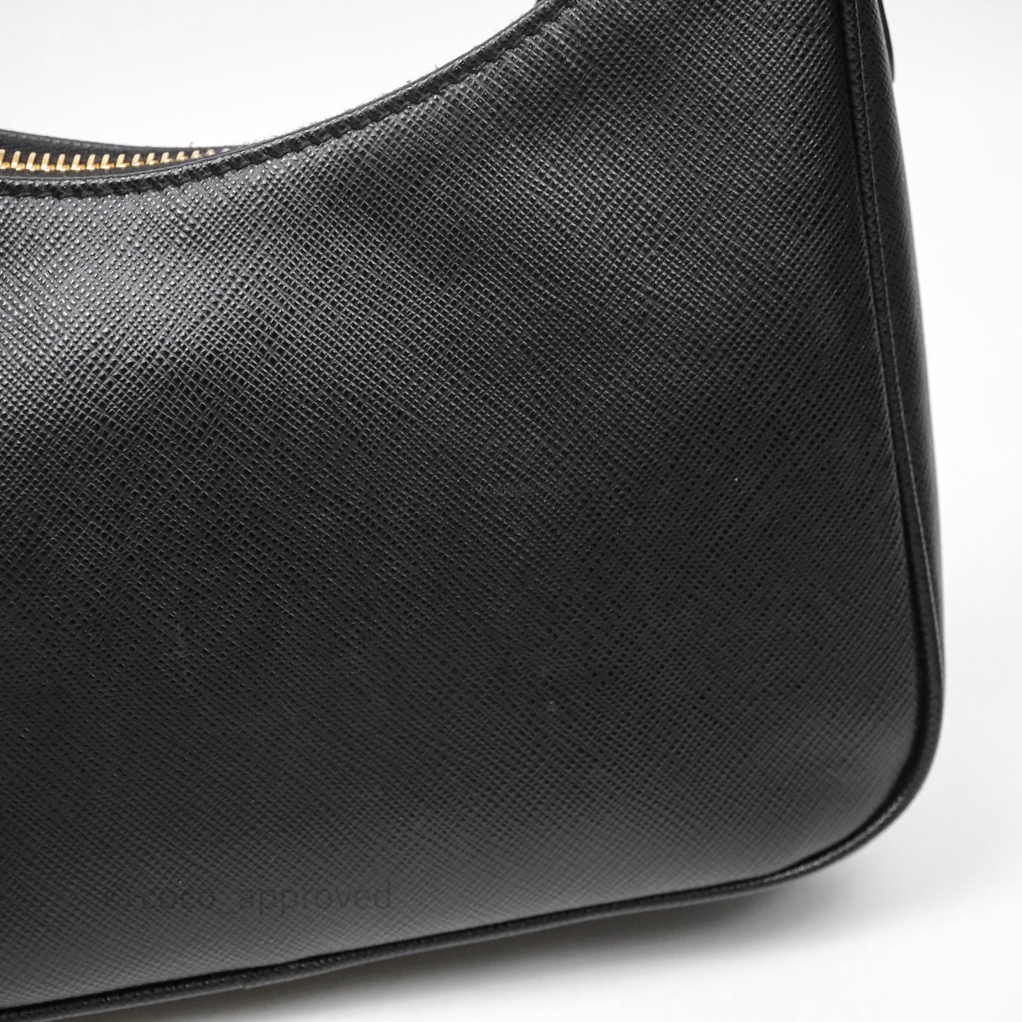 Prada Re-Edition 2005 Black Saffiano Leather Bag Gold Hardware