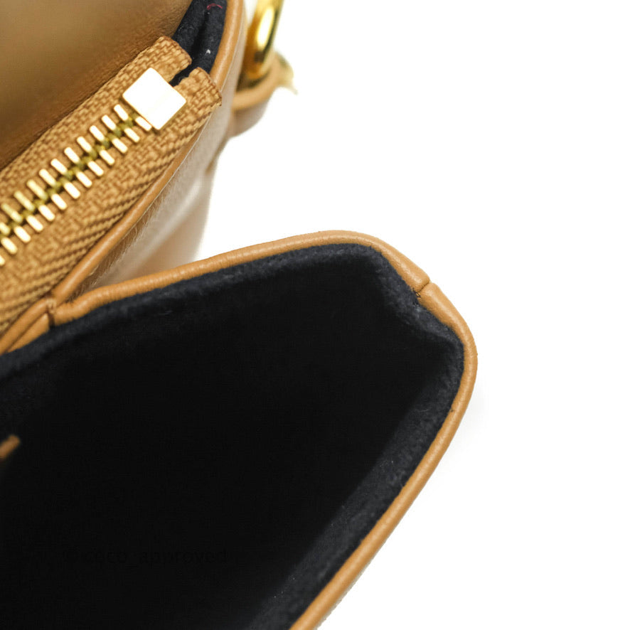 Louis Vuitton Pochette Coussin Monogram Caramel Beige Gold Hardware